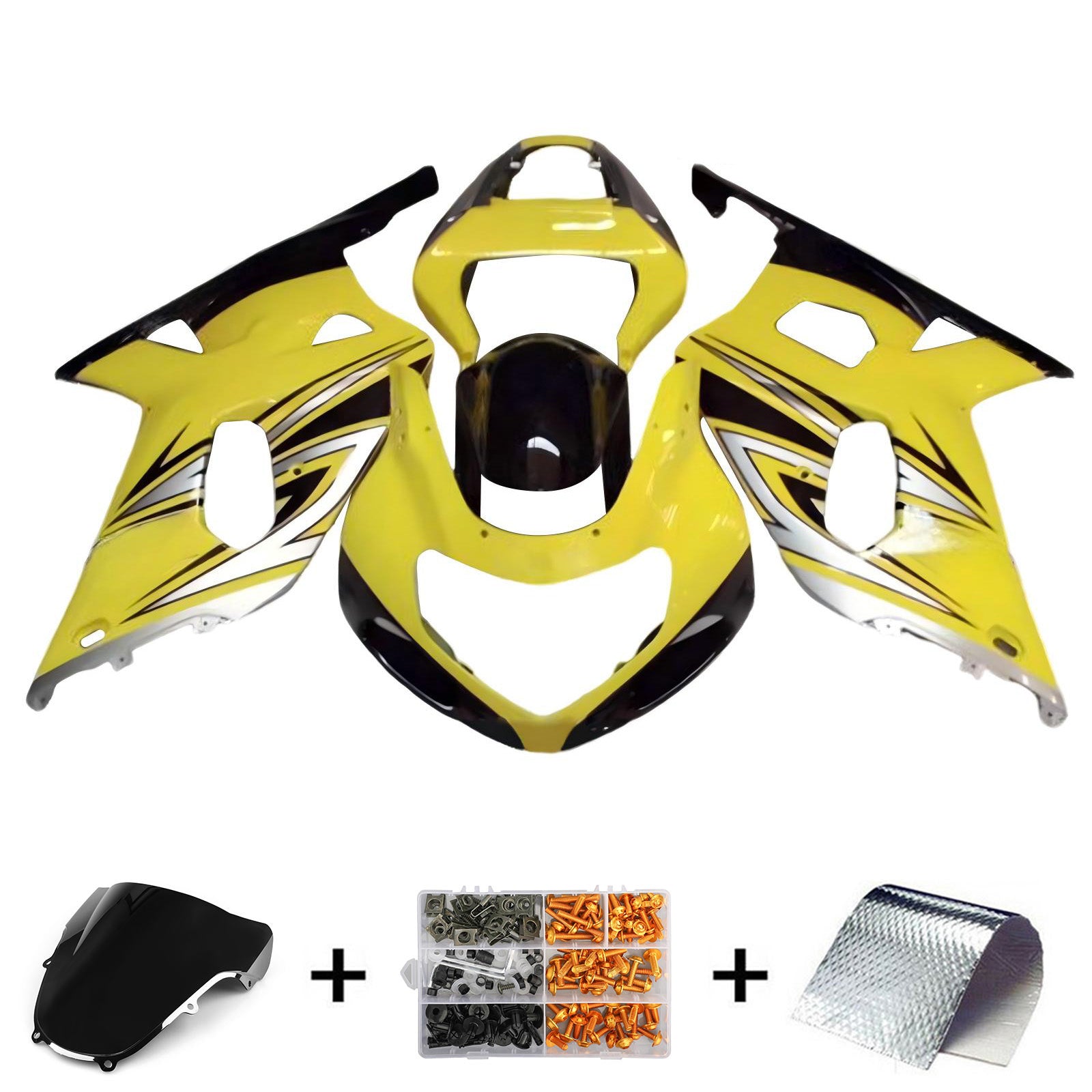 Amotopart Suzuki GSXR1000 2000-2002 K1 K2 Kit de carénage carrosserie plastique ABS