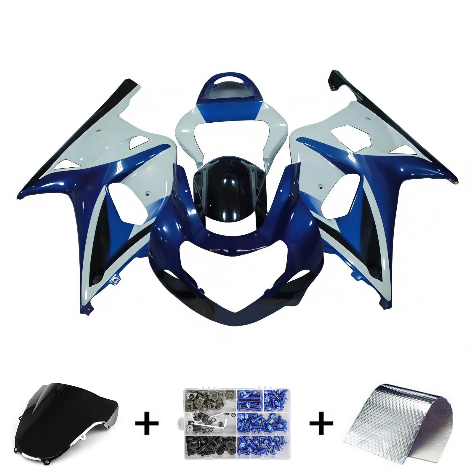 Amotopart Suzuki GSXR1000 2000-2002 K1 K2 Kit de carénage carrosserie plastique ABS