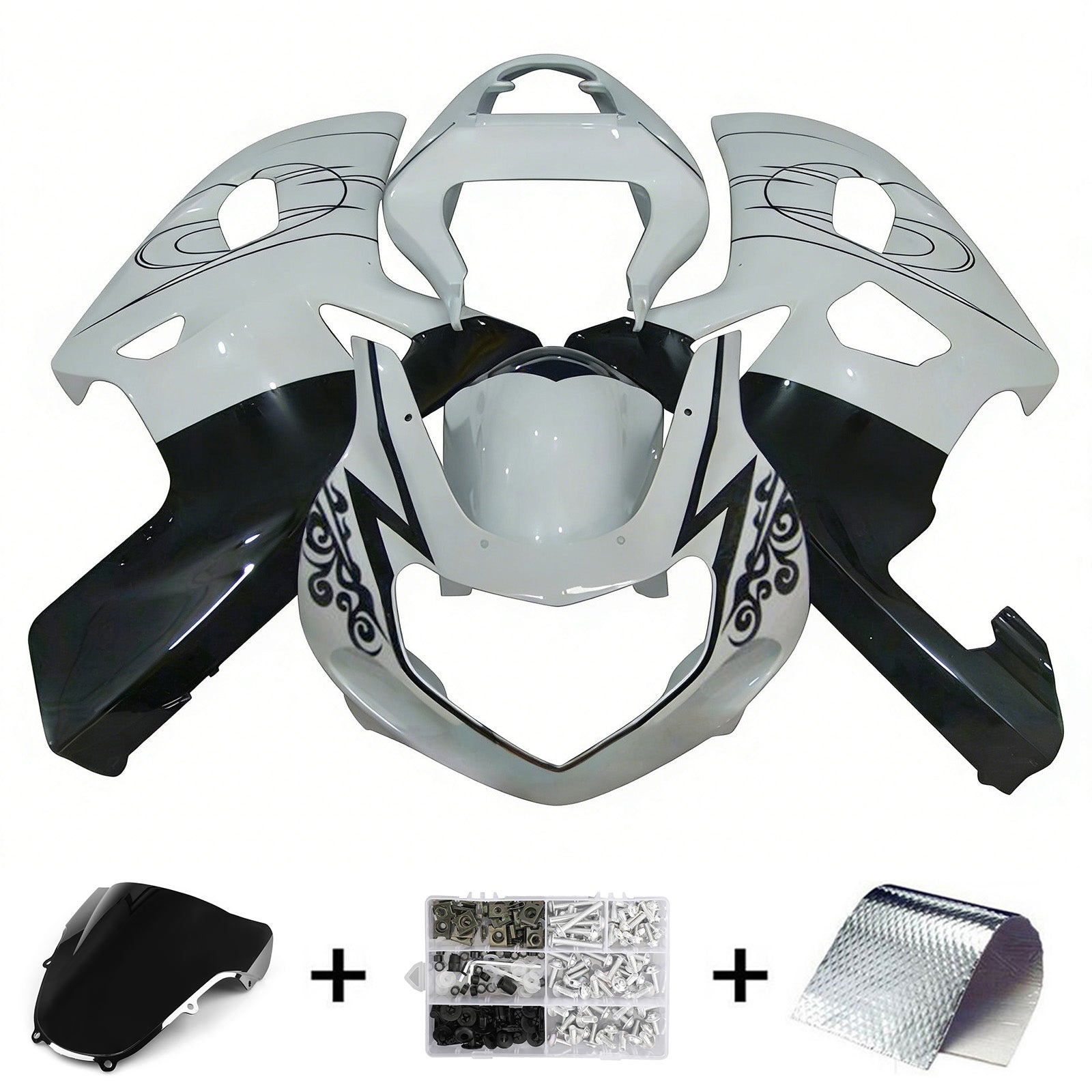 Amotopart Suzuki GSXR1000 2000-2002 K2 K2 Kit de Faremanage Corrier Plastic Abs
