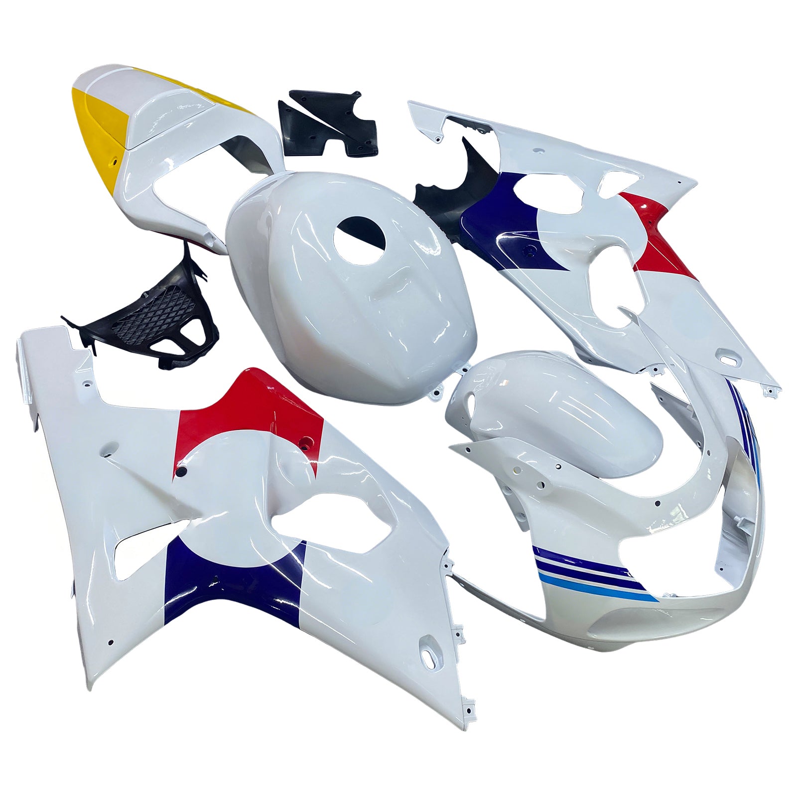 Amotopart Suzuki GSXR1000 2000-2002 K1 K2 Kit de carenado de carrocería de plástico ABS
