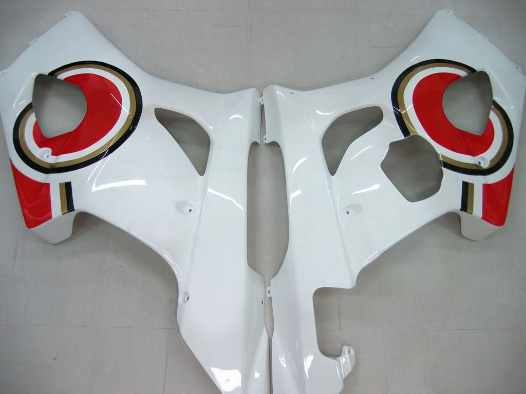 Amotopart Carénages 2003-2004 Suzuki GSXR 1000 Blanc & Rouge Lucky Strike Generic