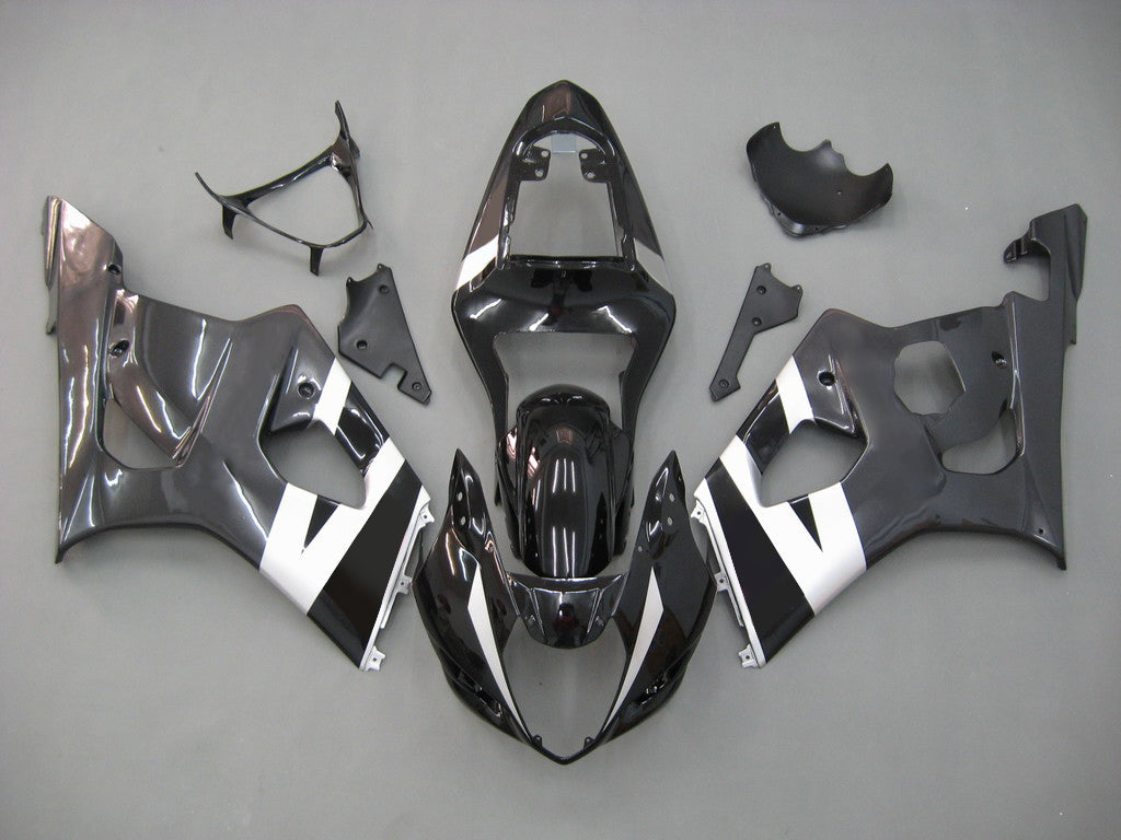 Amotopart Carénages 2003-2004 Suzuki GSXR 1000 Noir & Blanc GSXR Generic