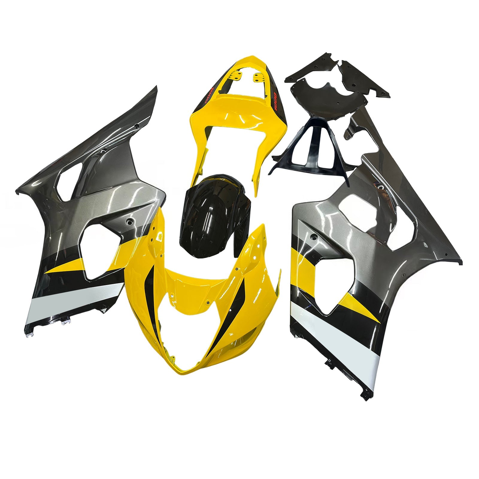 Carene Amotopart 2003-2004 Suzuki GSXR 1000 Giallo e Nero GSXR Generico