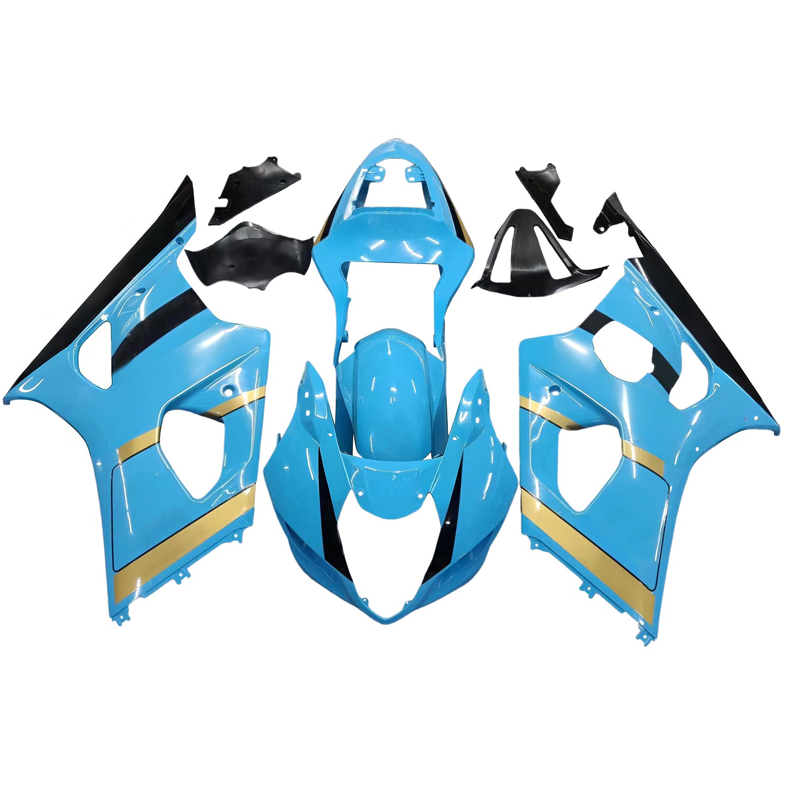 Amotopart stroomlijnkappen 2003-2004 Suzuki GSXR 1000 Blauw Rizla Suzuki Generiek