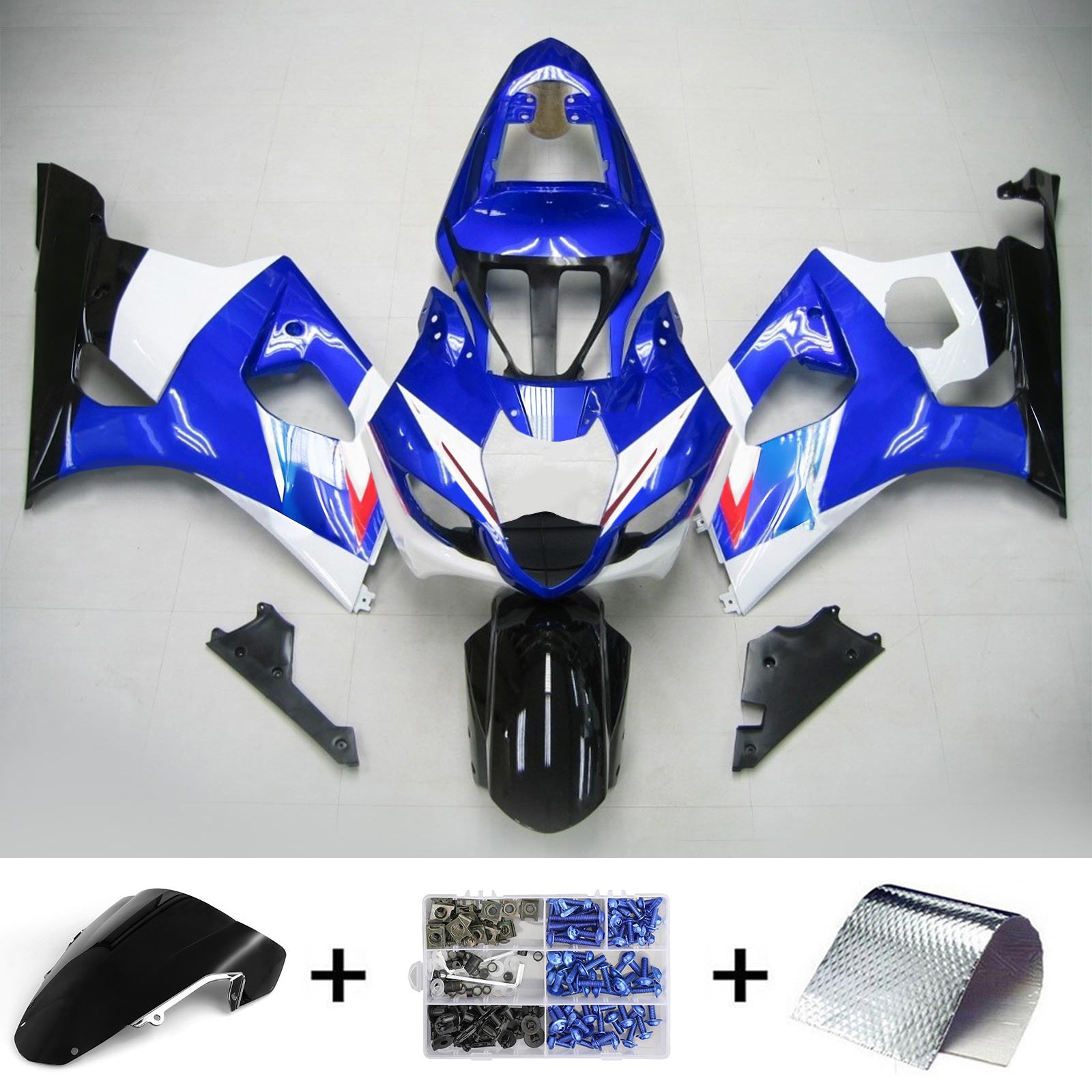 Amotopart Suzuki GSXR1000 2003-2004 Kit de carénage K3