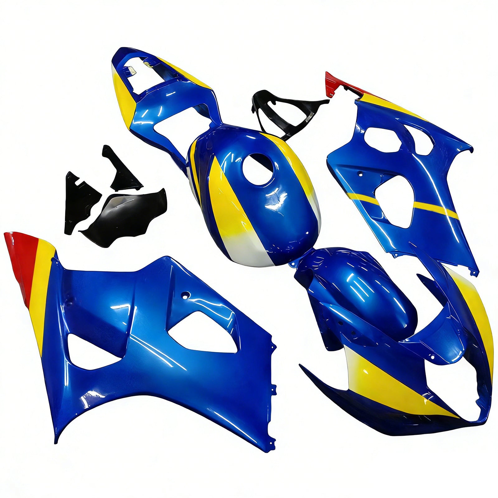 Amotopart Suzuki GSXR1000 2003-2004 K3 Kit Carénage Carrosserie Plastique ABS