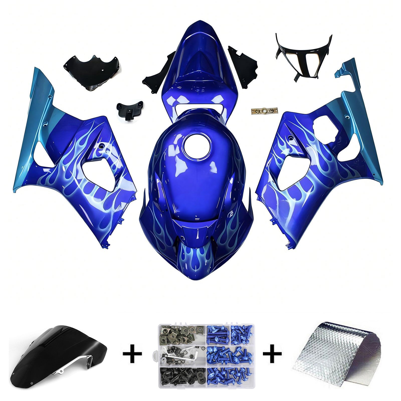 2003-2004 Suzuki GSXR1000 K3 Kit de carénage d'injection carrosserie plastique ABS