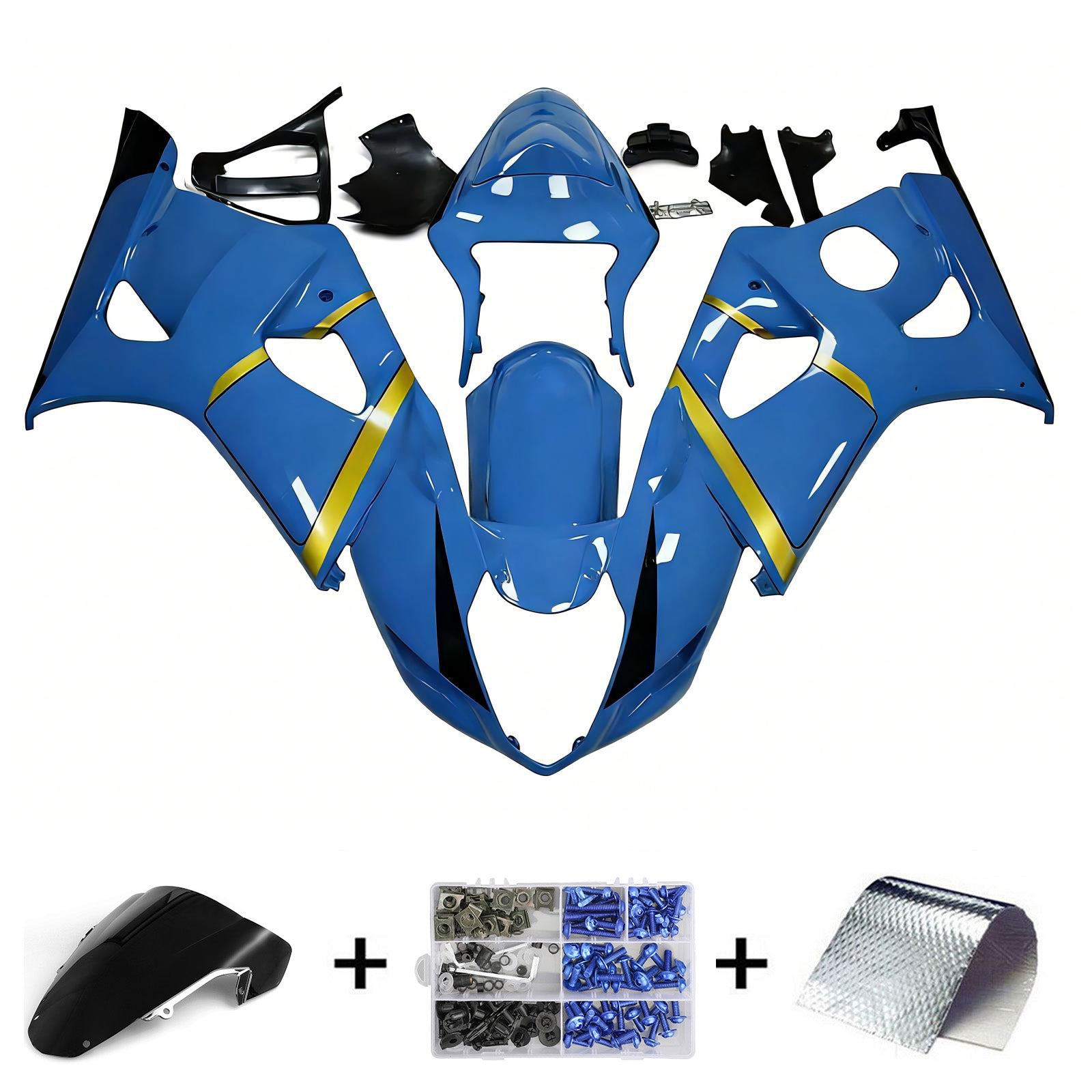 2003-2004 Suzuki GSXR1000 K3 Kit de carénage d'injection carrosserie plastique ABS