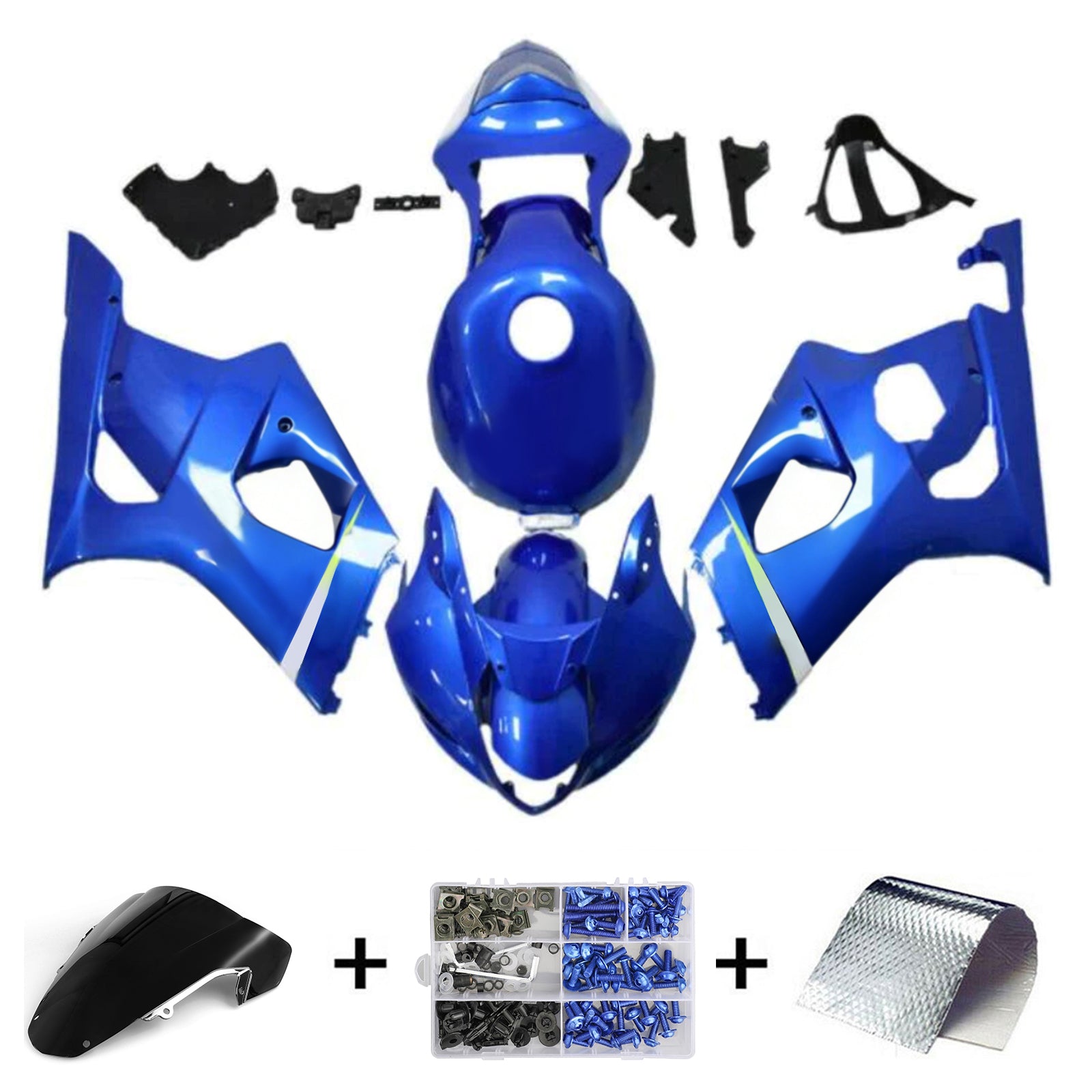 2003-2004 Suzuki GSXR1000 K3 Kit de carénage d'injection carrosserie plastique ABS
