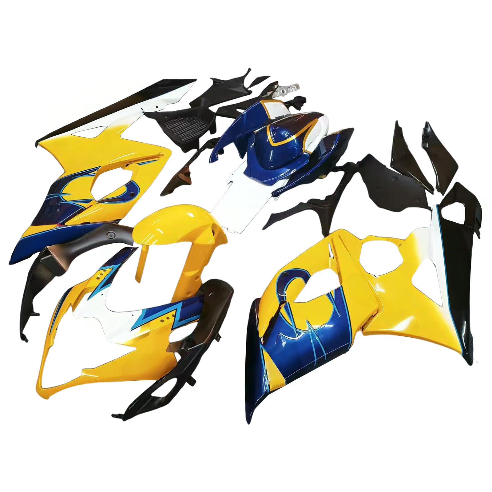 Carénages Amotopart 2005-2006 Suzuki GSXR 1000 Bleu Jaune Alstare Corona Generic