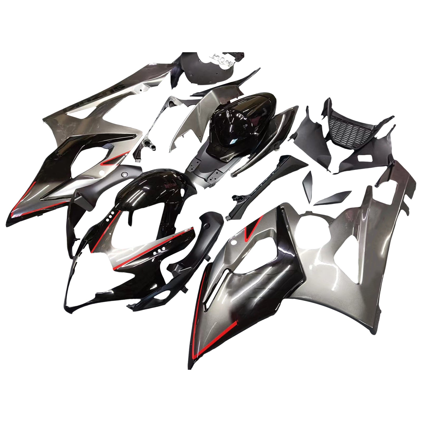 Carene Amotopart 2005-2006 Suzuki GSXR 1000 Argento e Nero GSXR Generico