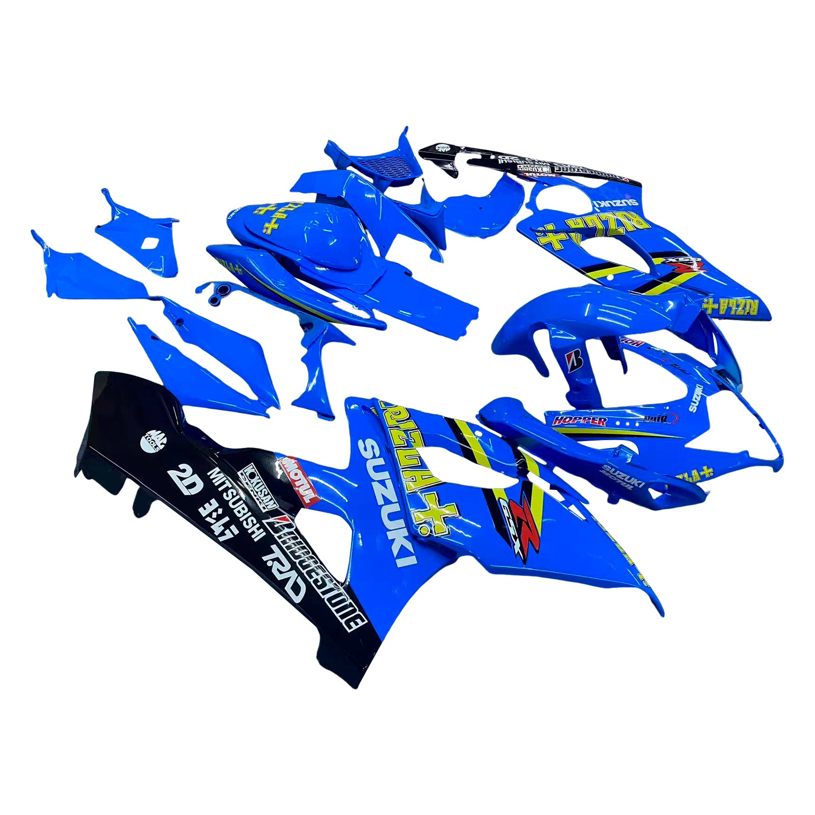Carénages Amotopart 2005-2006 Suzuki GSXR 1000 Bleu Rizla Generic