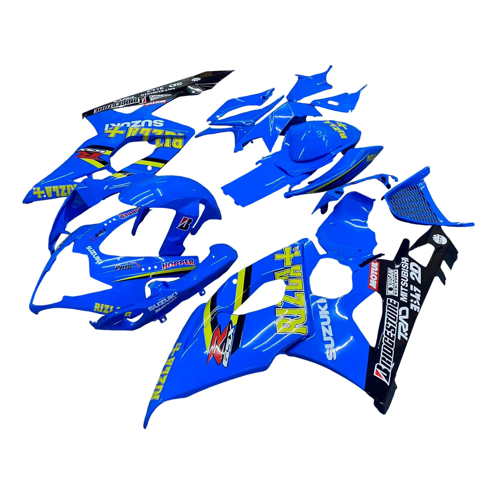 Carénages Amotopart 2005-2006 Suzuki GSXR 1000 Bleu Rizla Generic