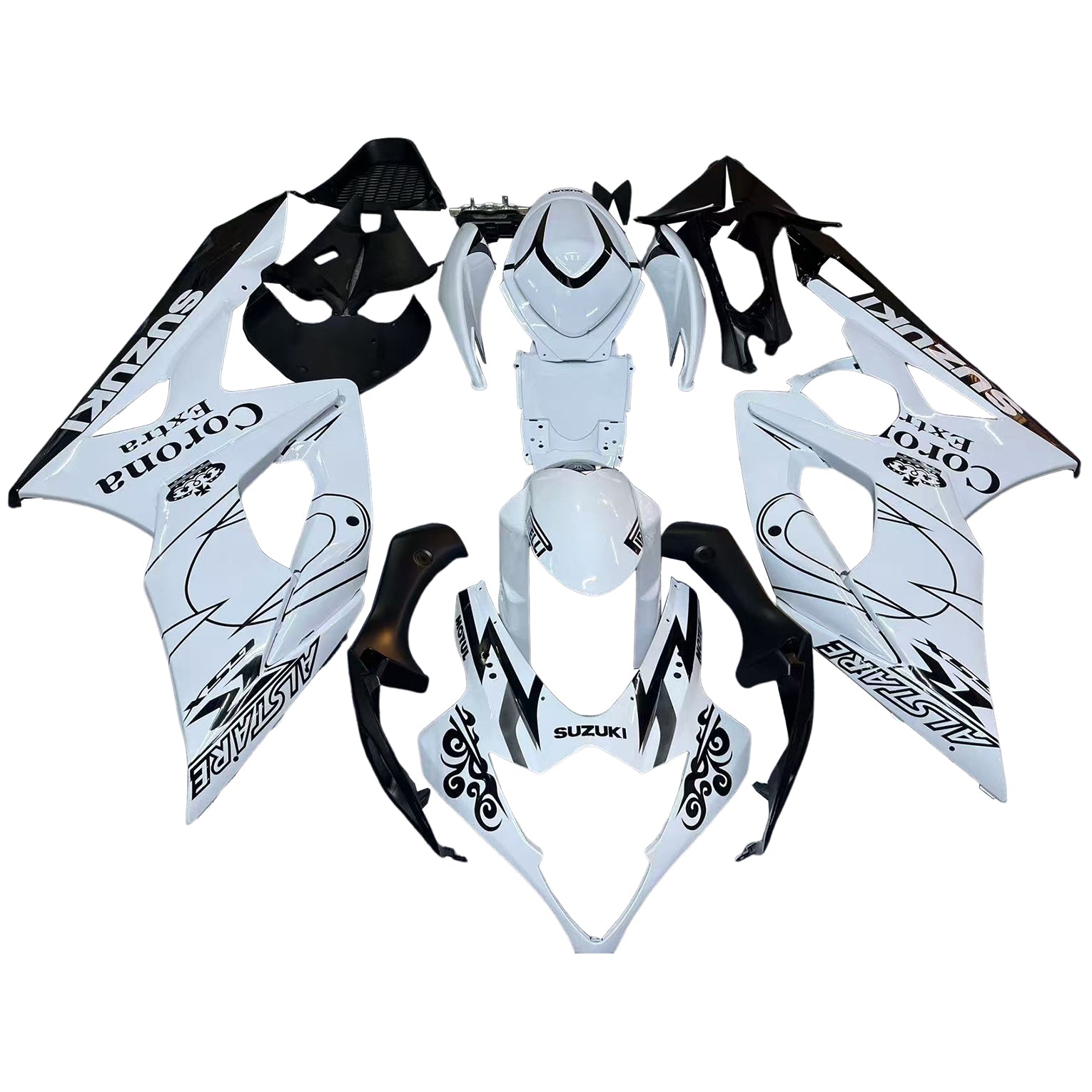 Carénages Amotopart 2005-2006 Suzuki GSXR 1000 Blanc Noir Alstare Generic
