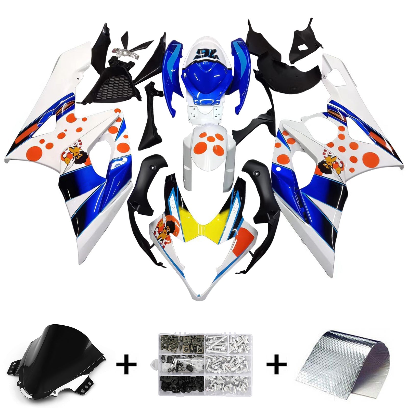 Carene Amotopart 2005-2006 Suzuki GSXR 1000 Pepephone Multicolor Generico