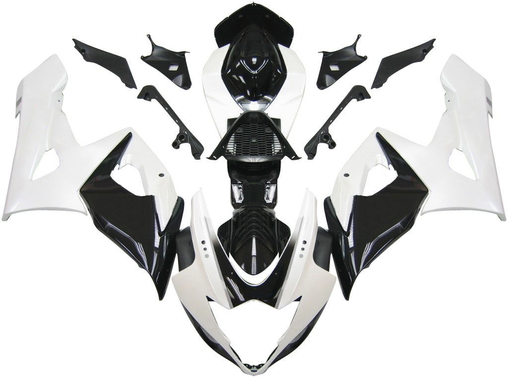 Amotopart Carénages 2005-2006 Suzuki GSXR 1000 Blanc & Noir GSXR Generic