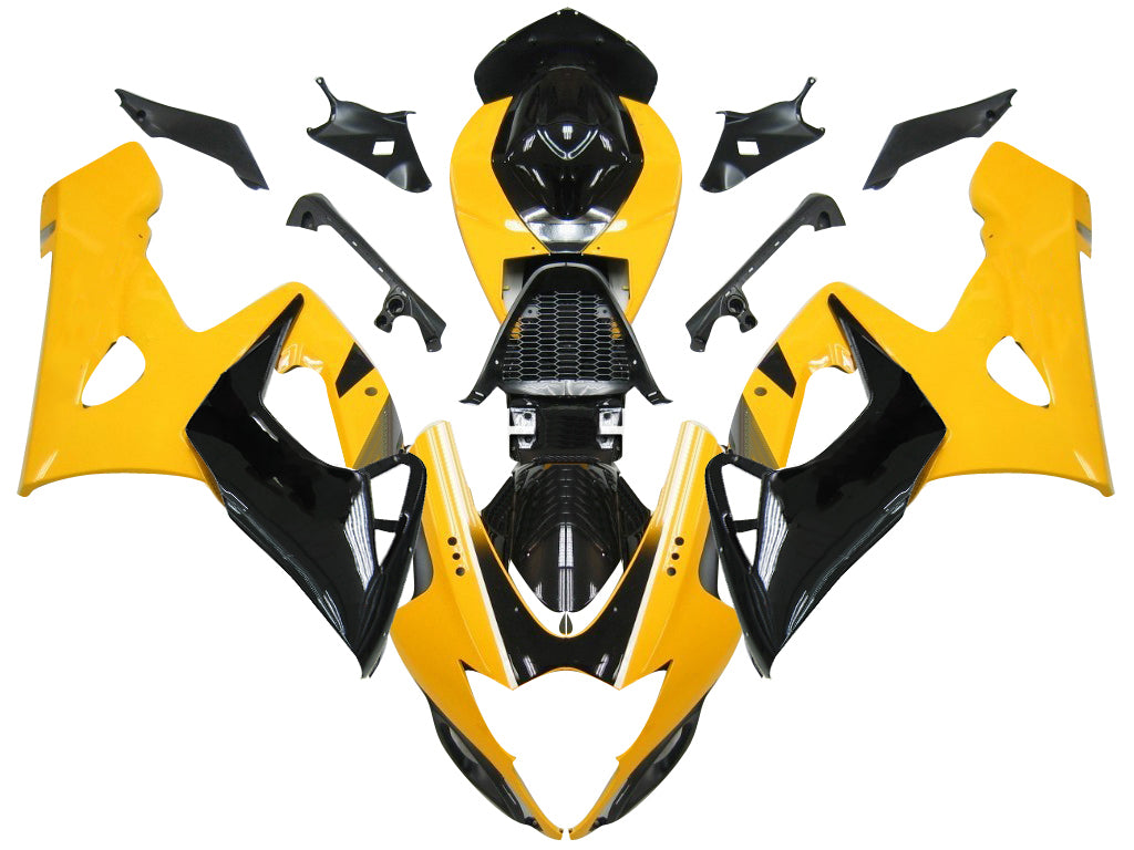 Amotopart Carénages 2005-2006 Suzuki GSXR 1000 Jaune & Noir GSXR Generic