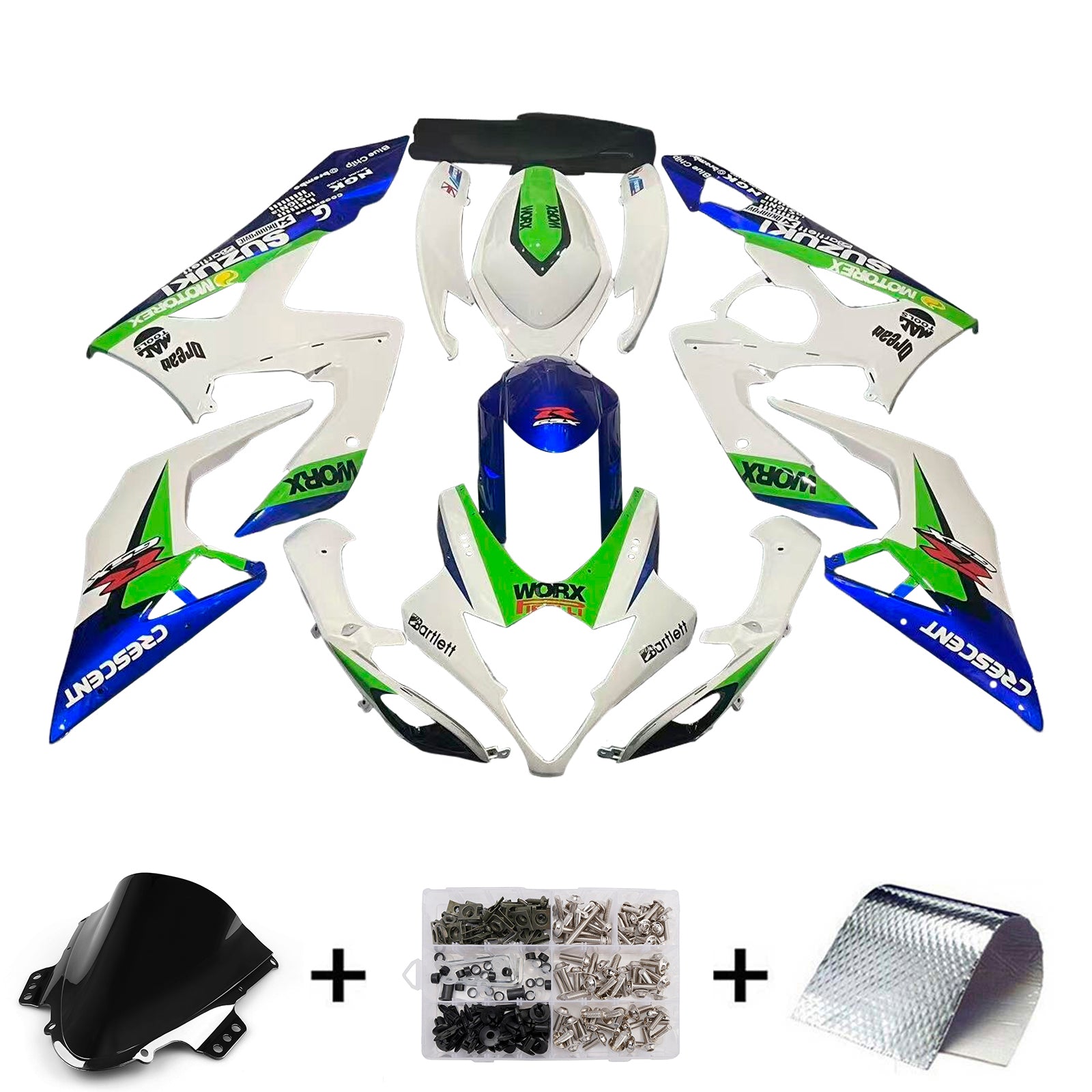 Carene Amotopart 2005-2006 Suzuki GSXR 1000 Multi-Color Crescent Generico