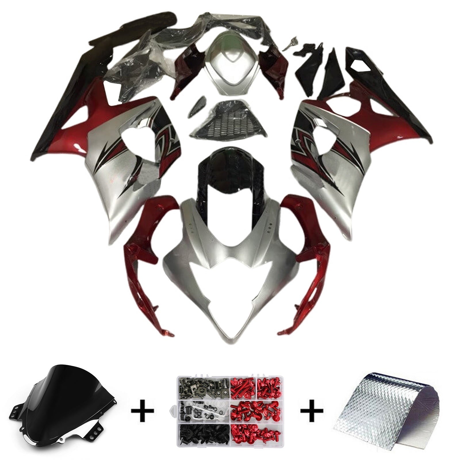 Amotopart Suzuki GSXR1000 2005-2006 K5 ABS muovinen korin suojasarja