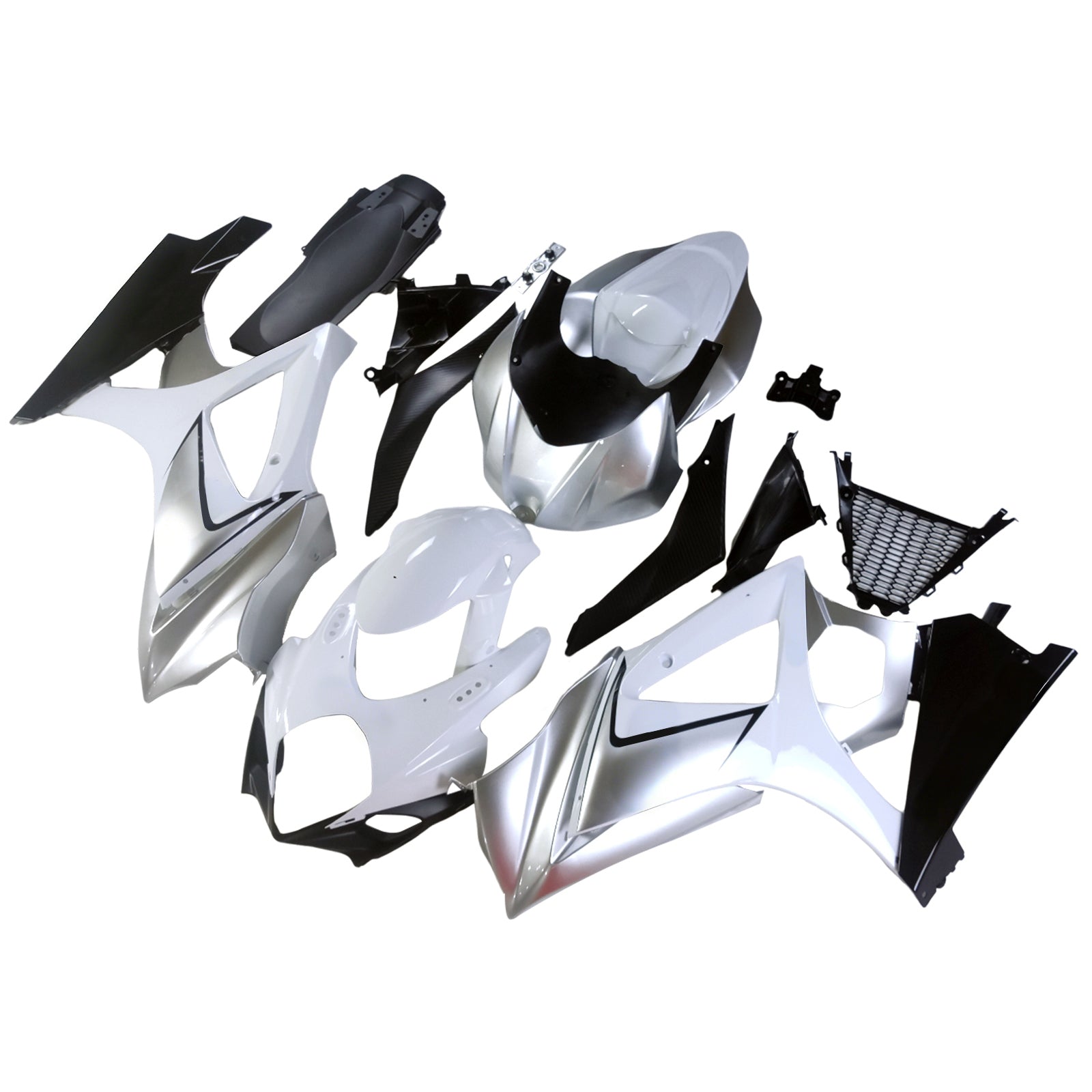 Carenados Amotopart 2007-2008 Suzuki GSXR 1000 Plata GSXR Genérico