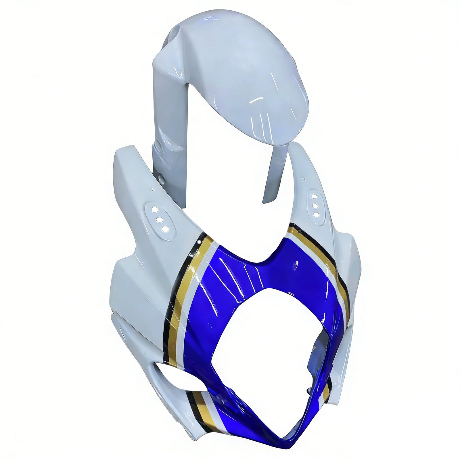 Amotopart Carénages 2007-2008 Suzuki GSXR 1000 Blanc & Bleu Lucky Strike Generic