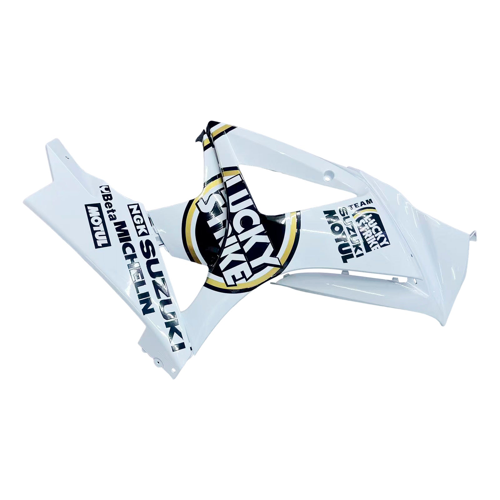 Carénages Amotopart 2007-2008 Suzuki GSXR 1000 Blanc Noir Or Lucky Strike Generic