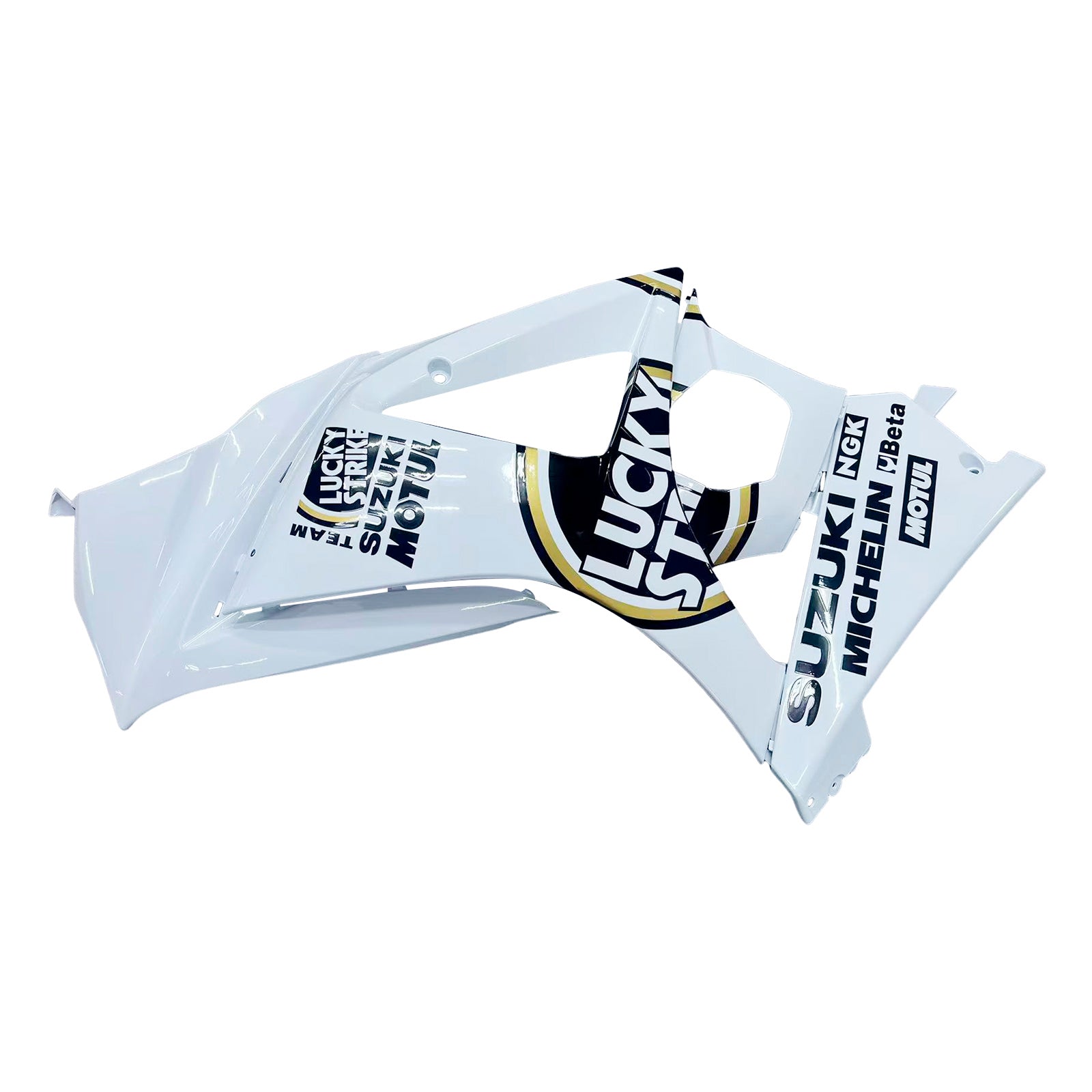 Carénages Amotopart 2007-2008 Suzuki GSXR 1000 Blanc Noir Or Lucky Strike Generic