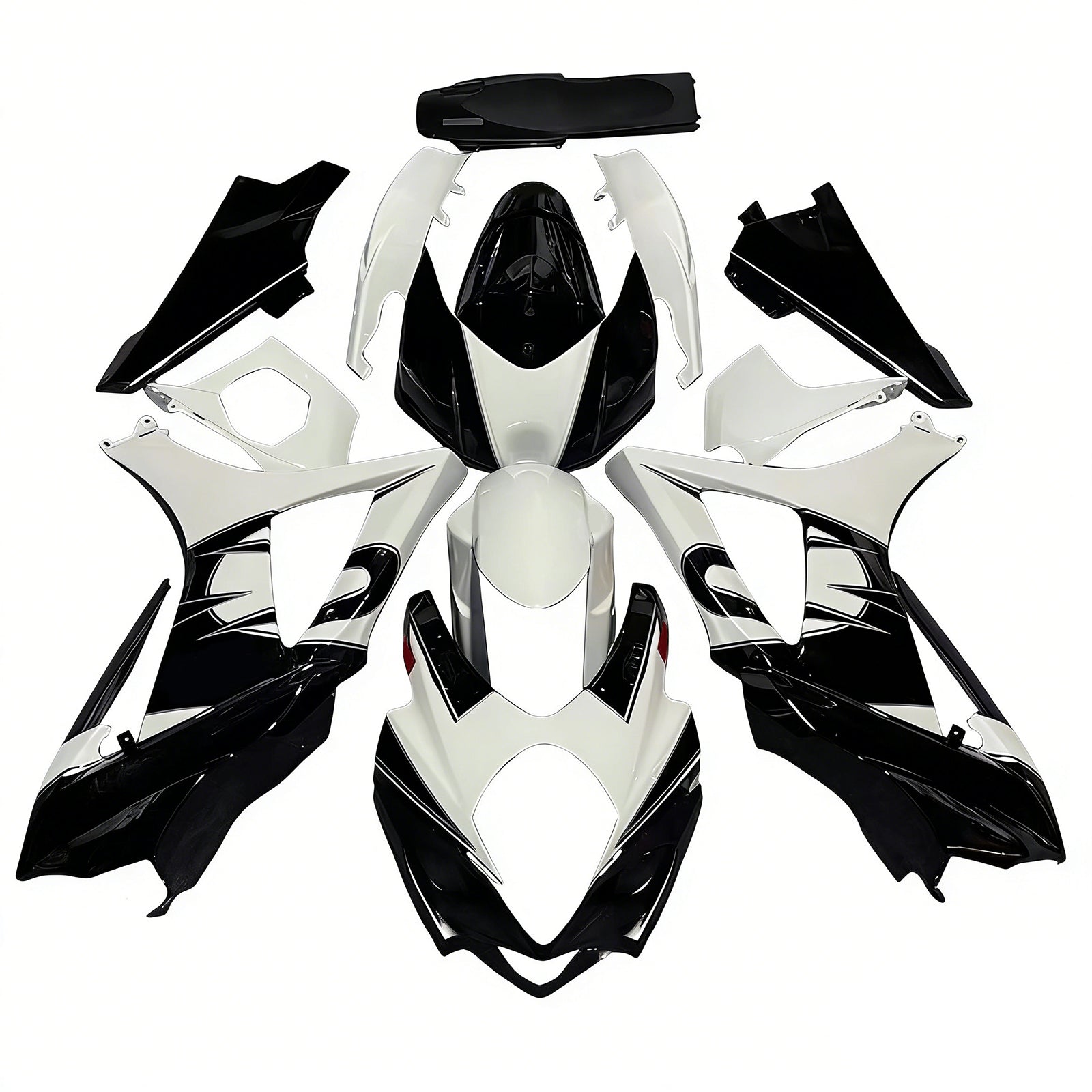 Carénages Amotopart 2007-2008 Suzuki GSXR 1000 Noir & Blanc GSXR Generic
