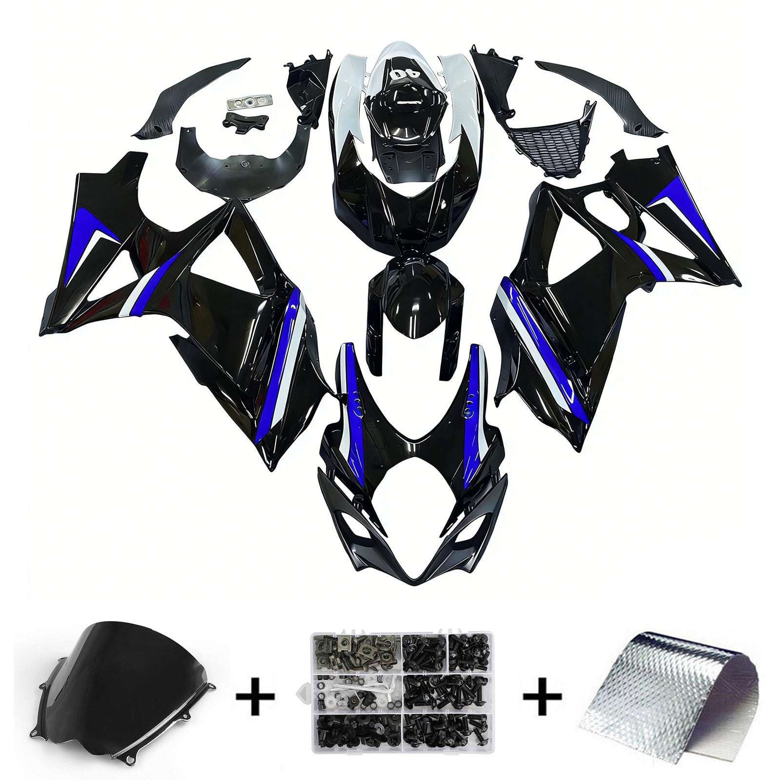 Amotopart Suzuki GSXR1000 2007-2008 K7 Kit de Farerage Corrosserie Plastic Abs