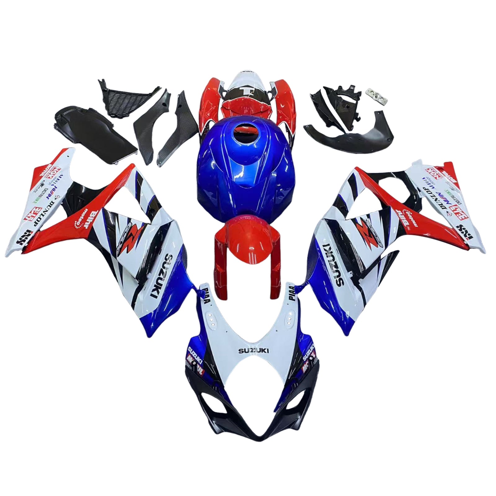 Amotopart Suzuki GSXR1000 2007-2008 K7 Kit carenatura carrozzeria in plastica ABS