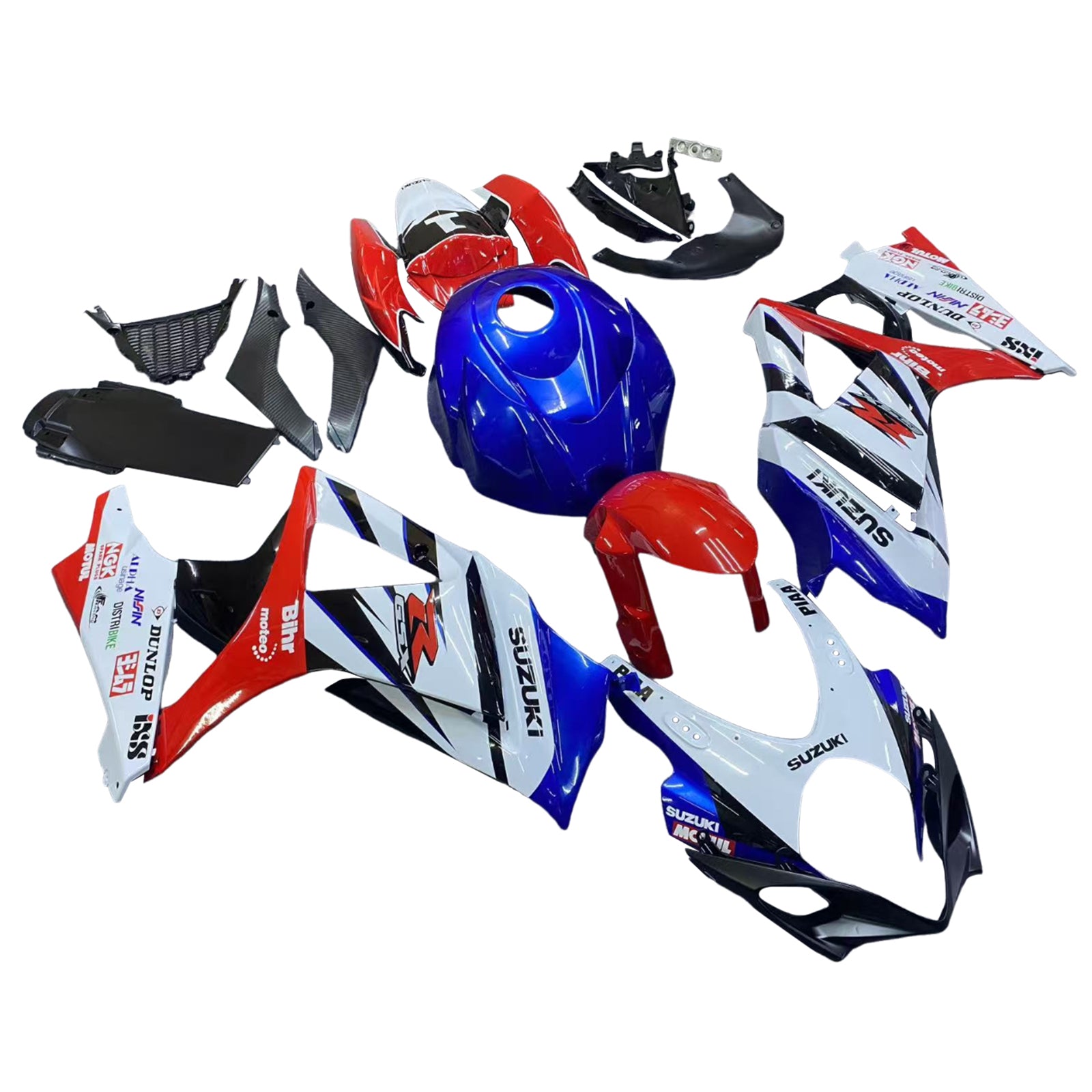 Amotopart Suzuki GSXR1000 2007-2008 K7 ABS kunststof carrosseriekuipset