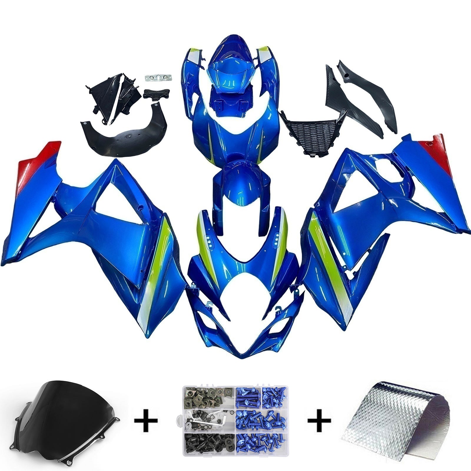 Amotopart Suzuki GSXR1000 2007-2008 K7 Kit de carénage carrosserie plastique ABS