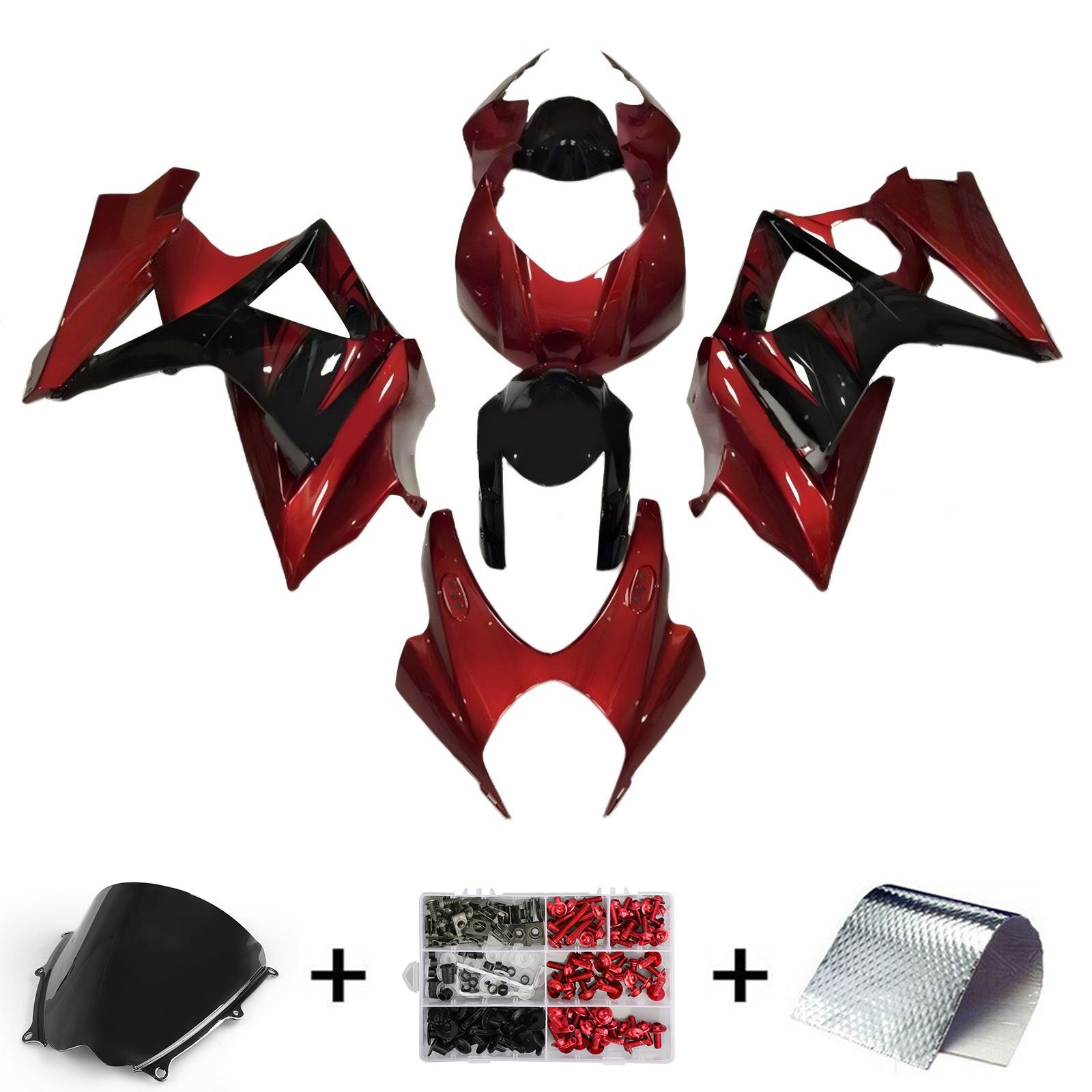 Amotopart Suzuki GSXR1000 2007-2008 K7 Kit de carénage carrosserie plastique ABS