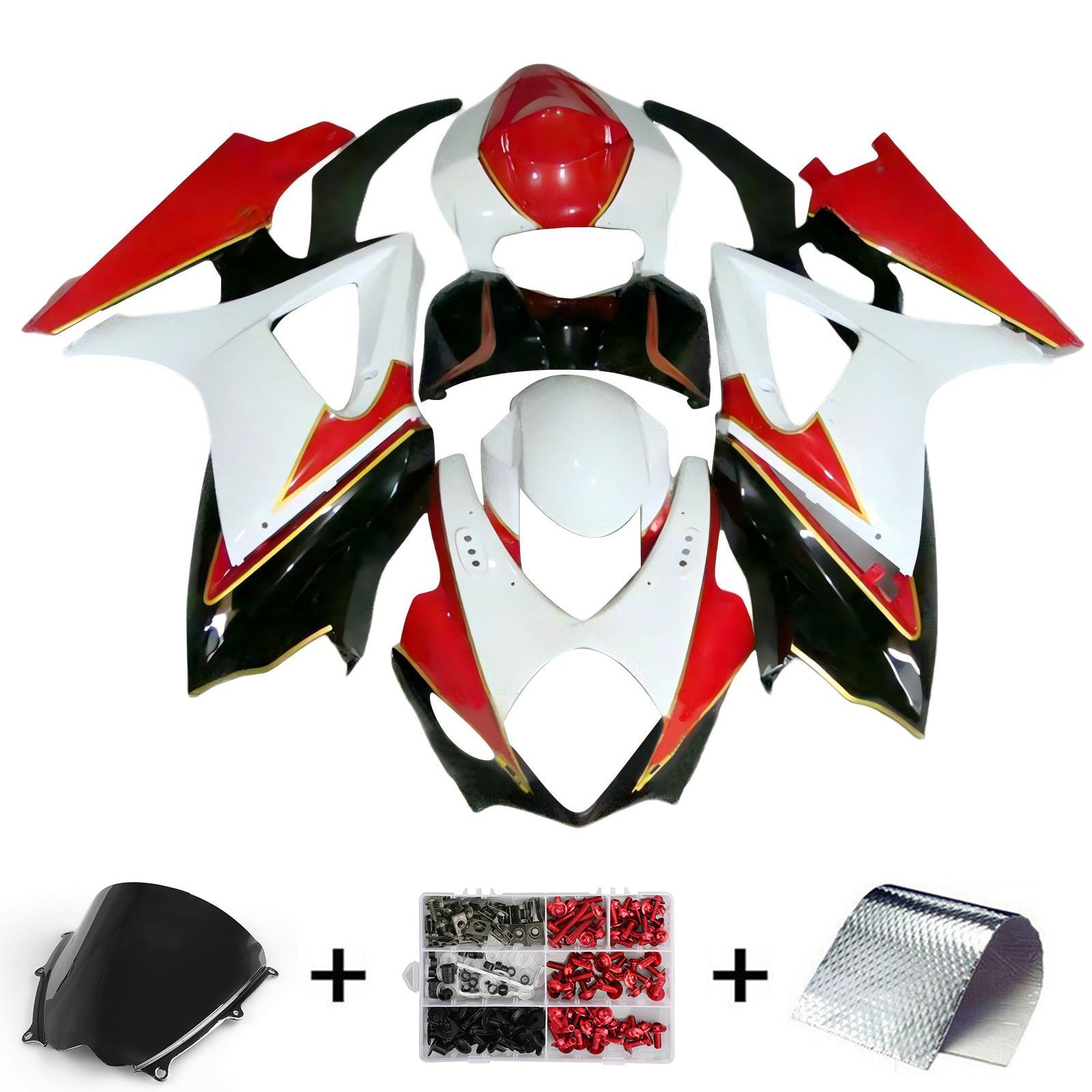 Amotopart Suzuki GSXR1000 2007-2008 K7 Kit de carénage carrosserie plastique ABS