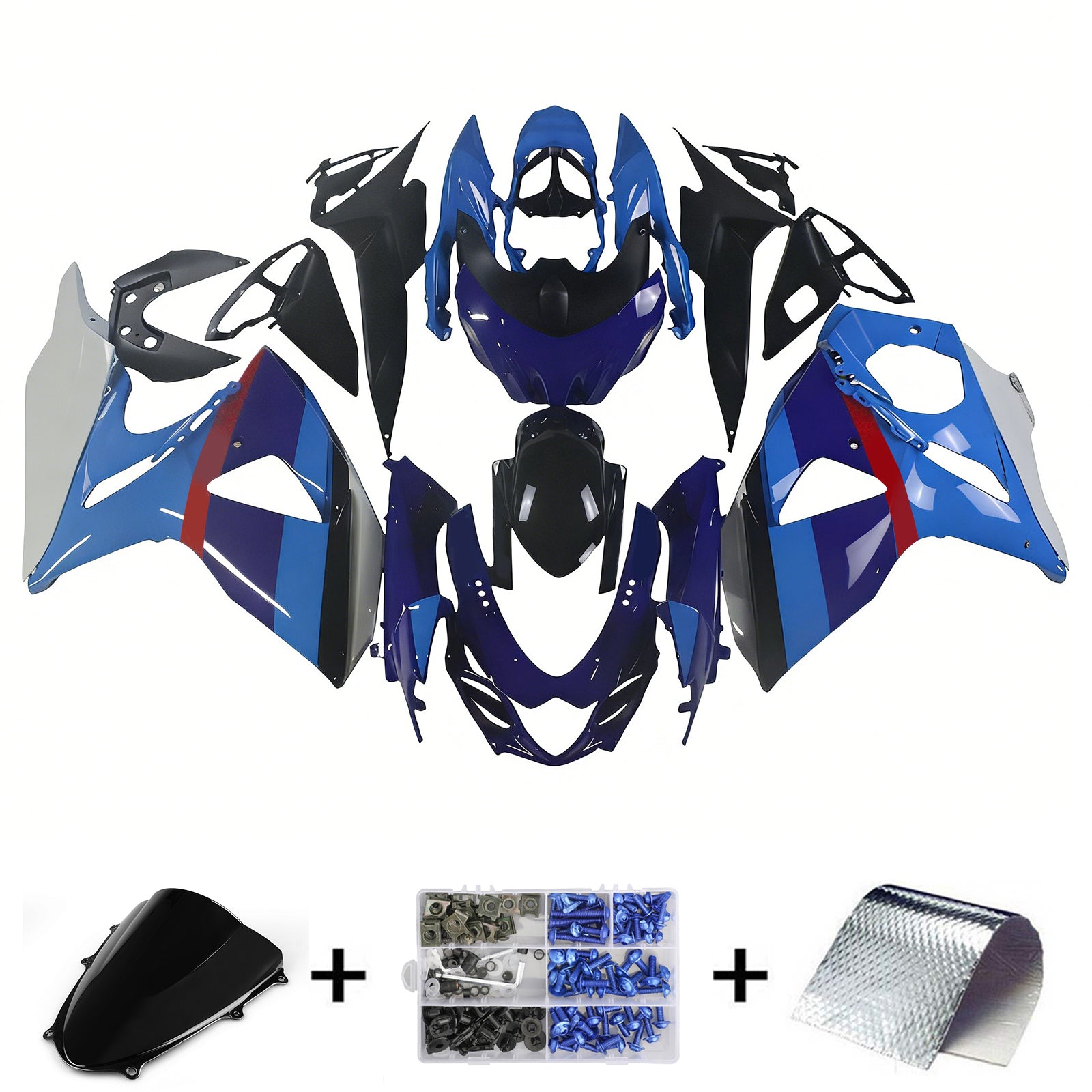 Carene Amotopart 2009-2016 Suzuki GSXR 1000 Blu Rockstar Generico