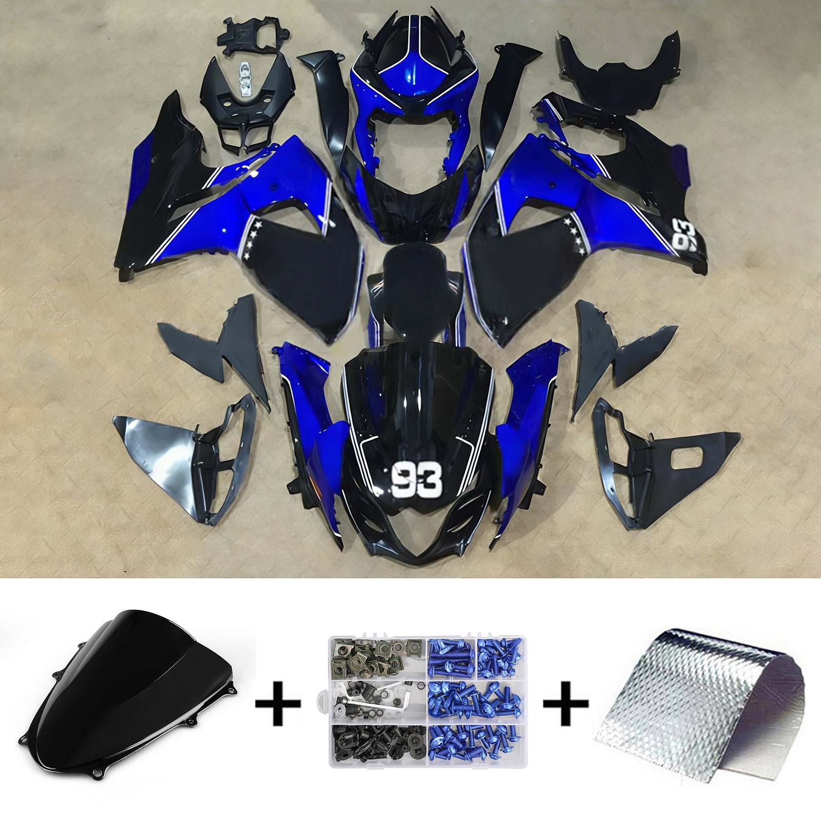 Amotopart Suzuki GSXR1000 2009-2016 K9 ABS muovinen korin suojasarja