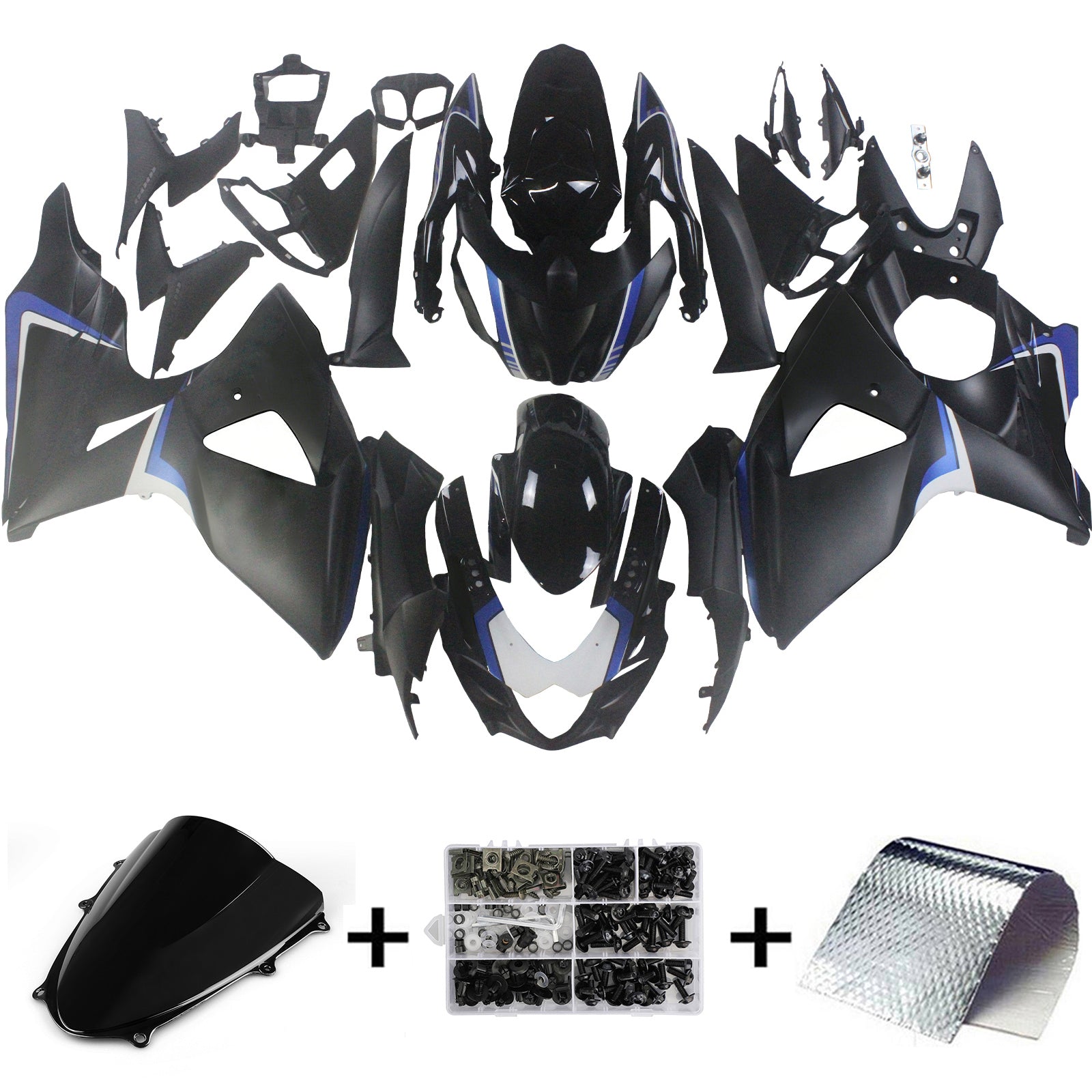 Amotopart Suzuki GSXR1000 2009-2016 K9 Kit Carénage Carrosserie Plastique ABS