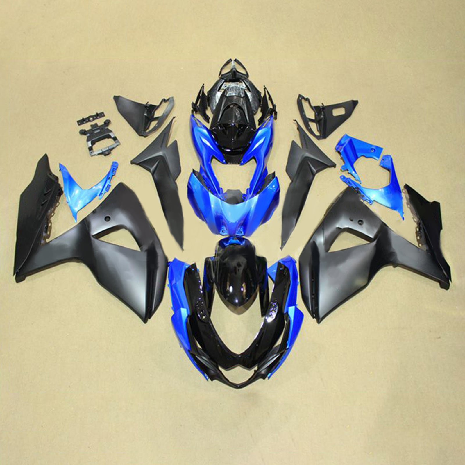 Amotopart Suzuki GSXR1000 2009-2016 K9 Kit Carénage Carrosserie Plastique ABS
