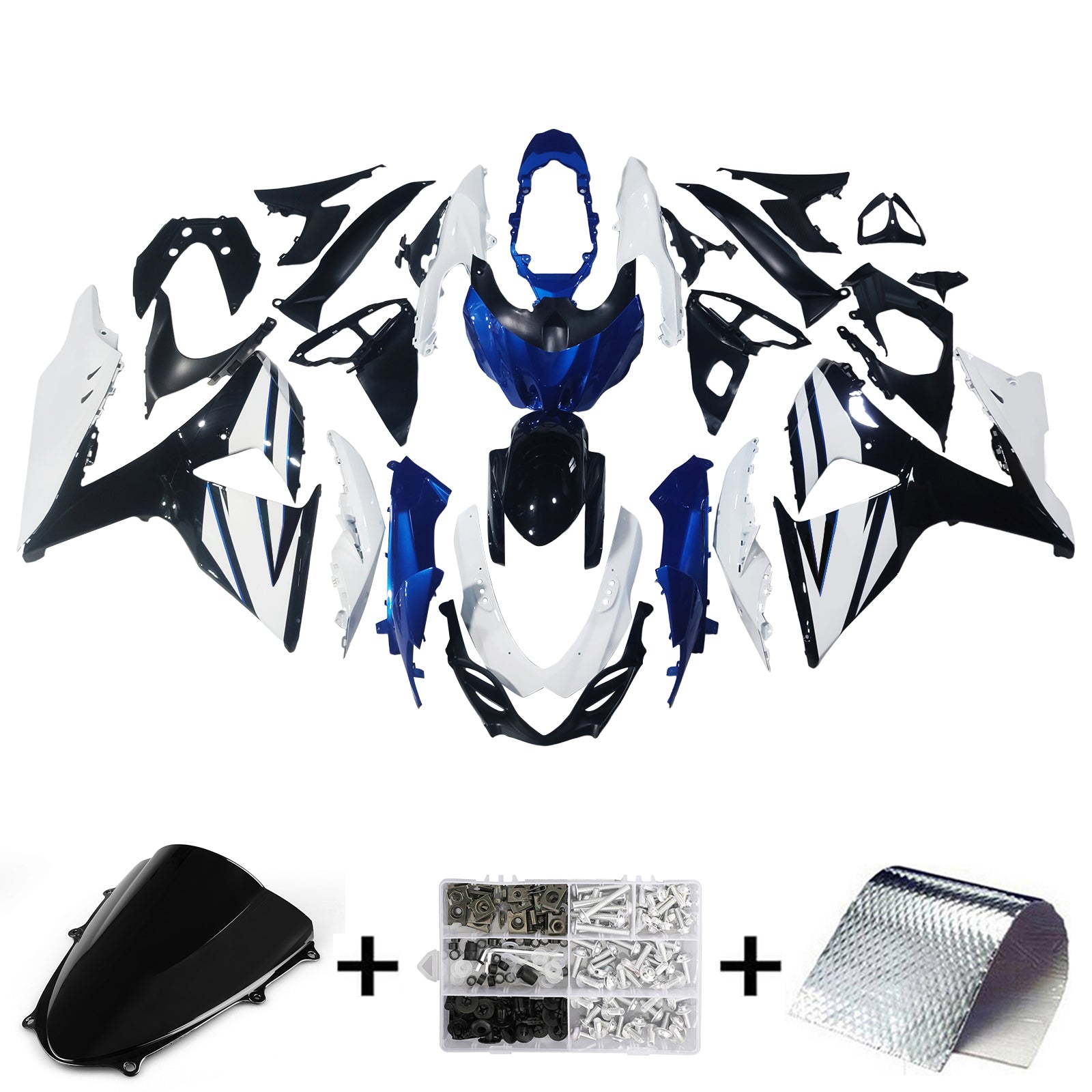 Amotopart Suzuki GSXR1000 2009-2016 K9 Kit Carénage Carrosserie Plastique ABS