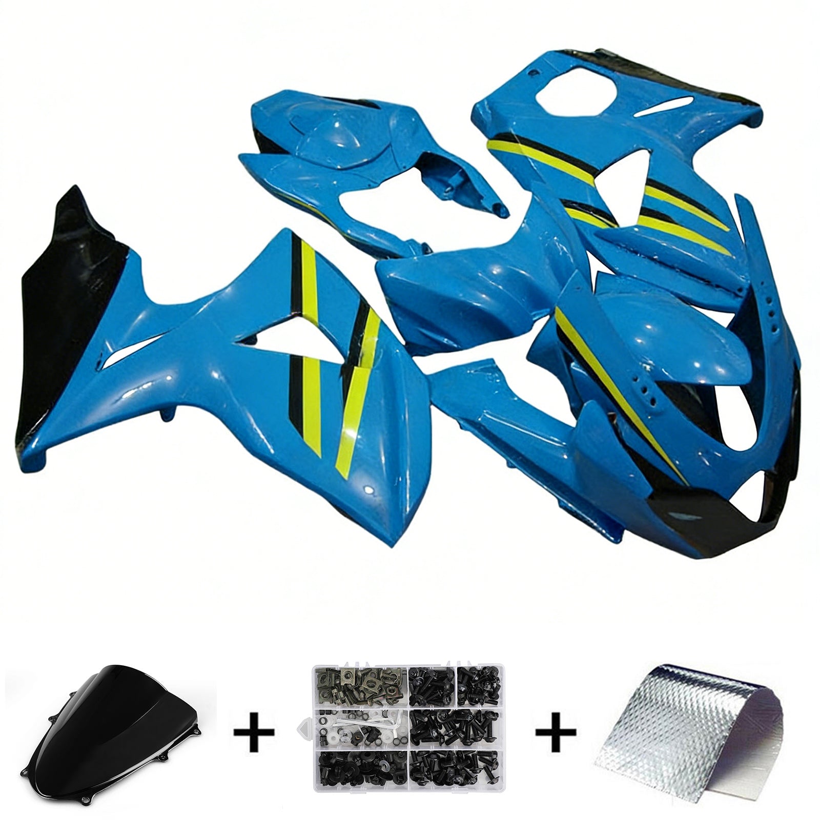 Kit de carénage d'injection Suzuki GSXR1000 K9 2009-2016, carrosserie en plastique ABS
