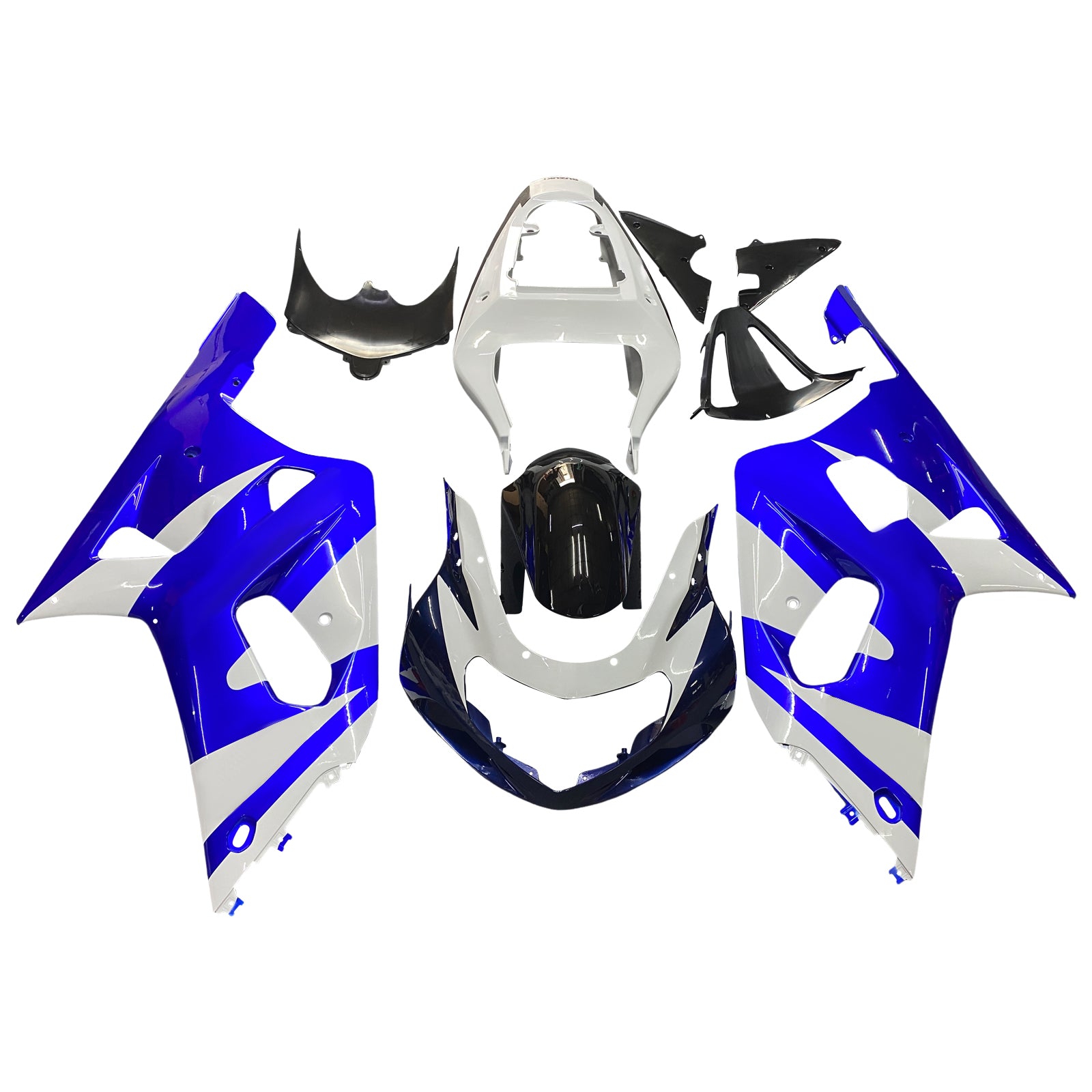 Amotopart dla GSXR600 2001-2003 ABS Blue Carrosserie uformowany przez wtrysk z tworzywa sztucznego razem