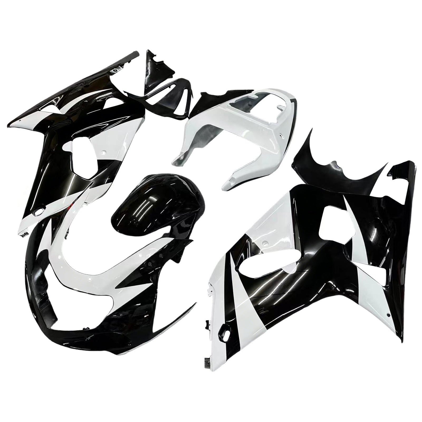 Owiewki Amotopart 2001-2003 Suzuki GSXR 600 czarno-białe GSXR Generic