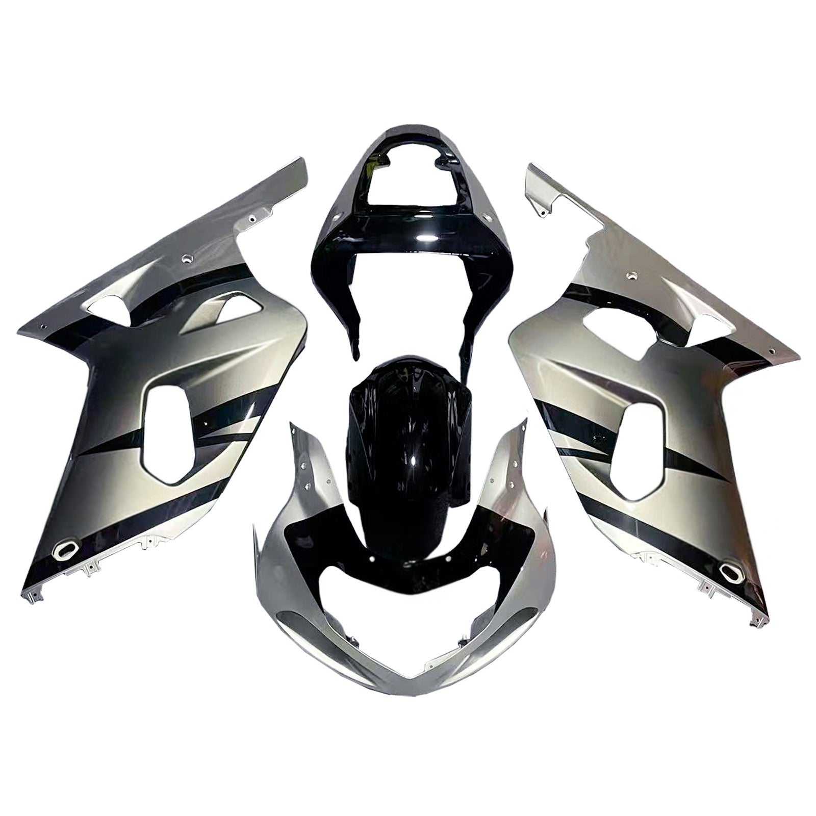 Carénages Amotopart 2001-2003 Suzuki GSXR 600 Argent 2 tons GSXR Generic
