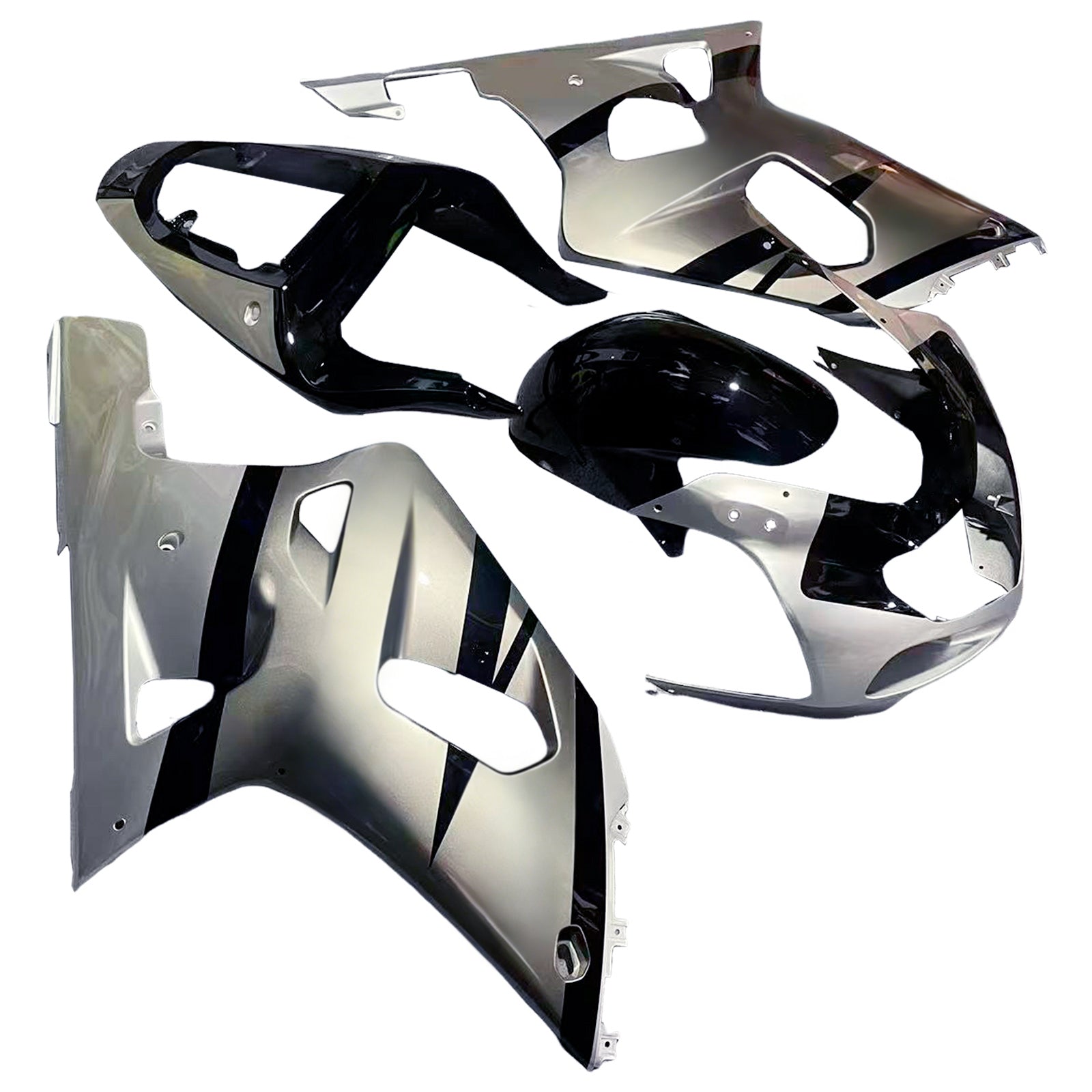 Carénages Amotopart 2001-2003 Suzuki GSXR 600 Argent 2 tons GSXR Generic