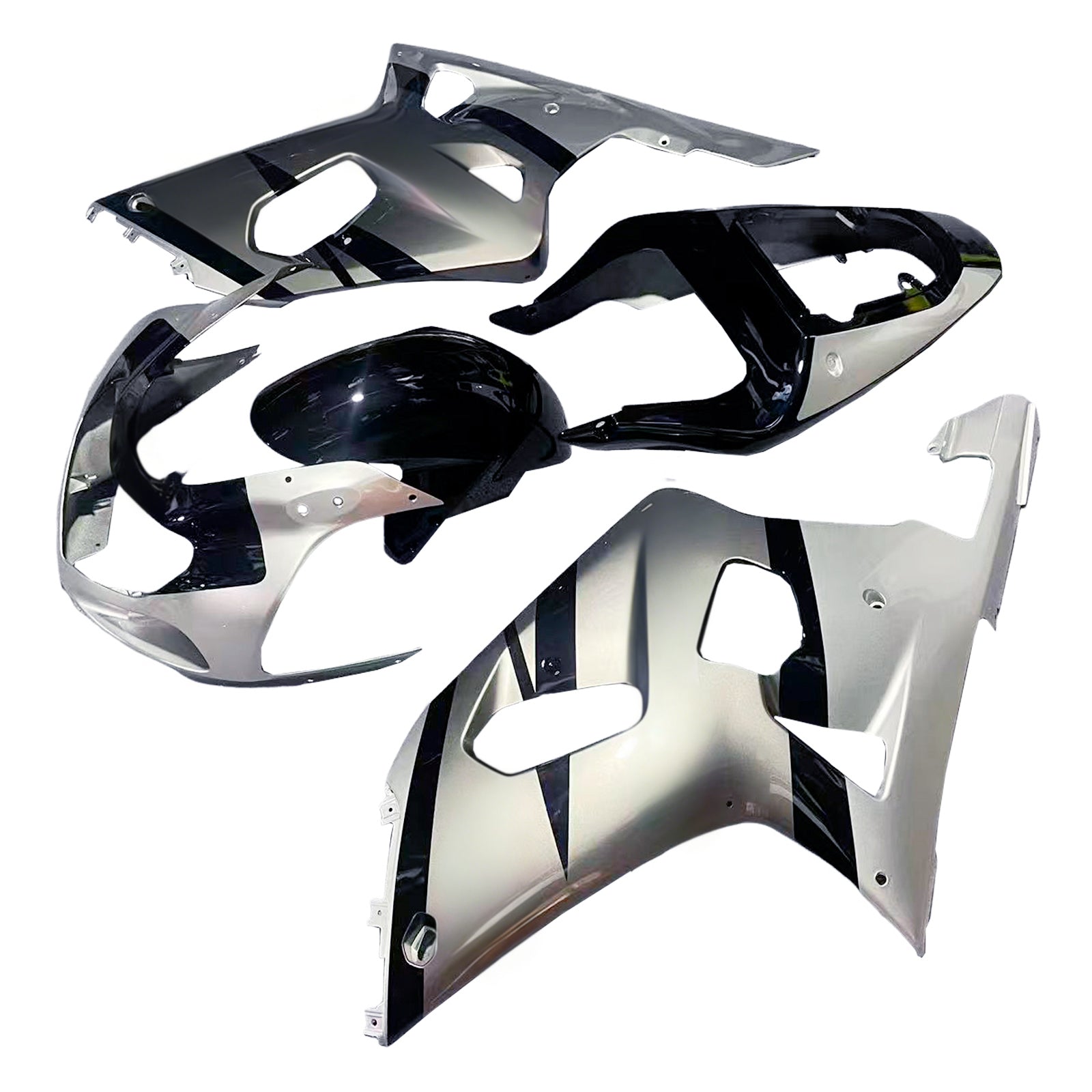 Carénages Amotopart 2001-2003 Suzuki GSXR 600 Argent 2 tons GSXR Generic