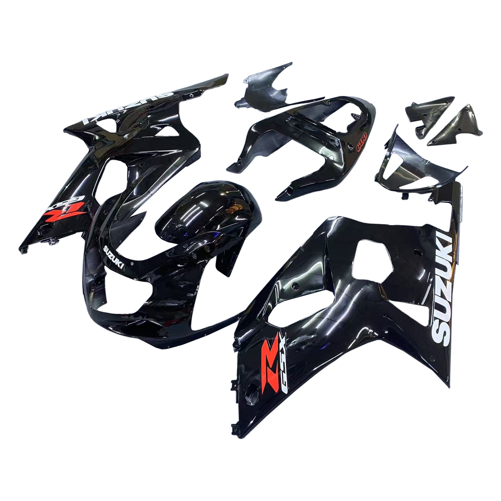 Amotopart Stroomlijnkappen 2001-2003 Suzuki GSXR 600 Zwart GSXR Generiek