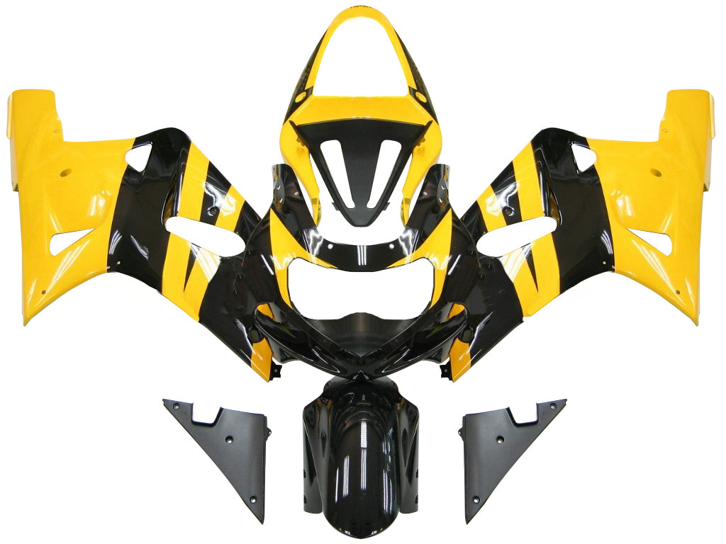 Carénages Amotopart 2001-2003 Suzuki GSXR 600 Jaune Noir GSXR Generic