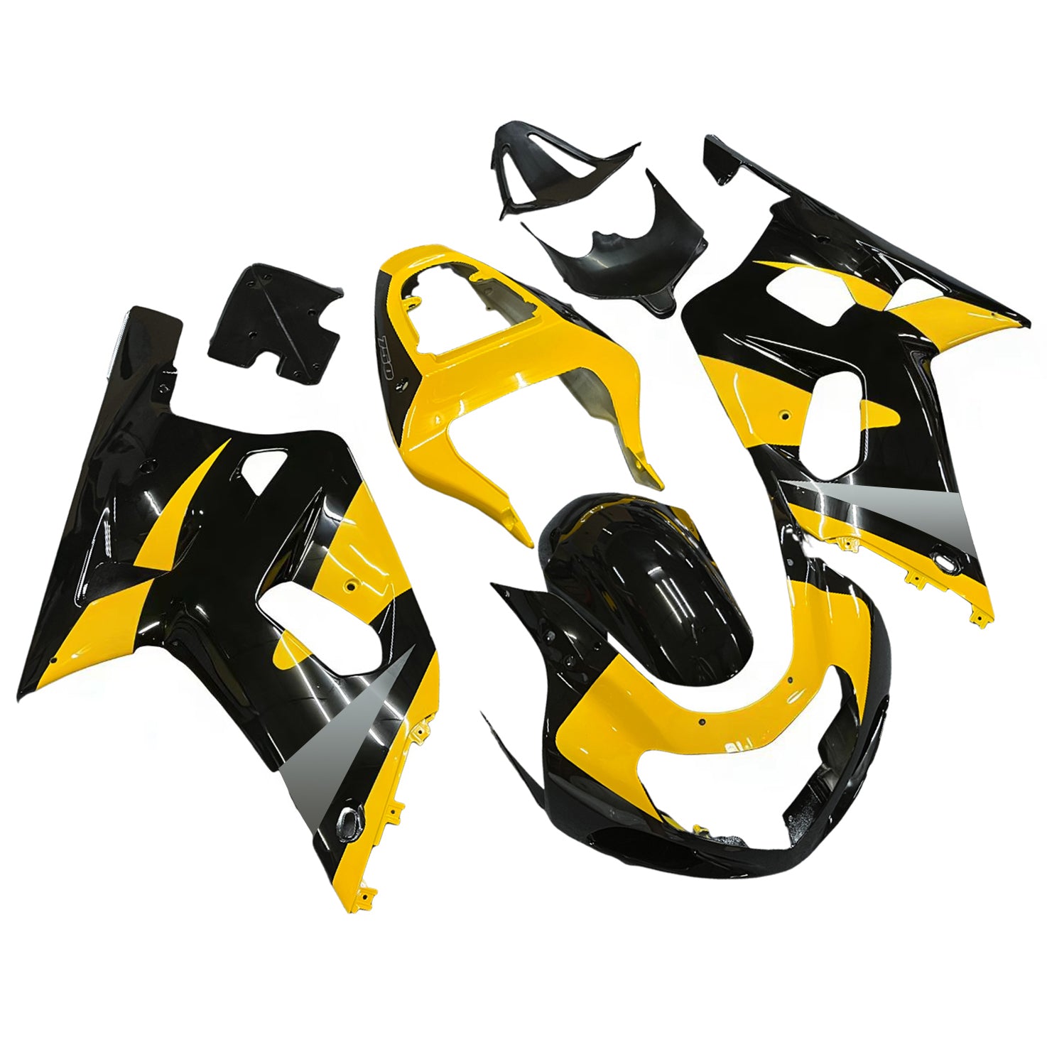 Amotopart Fairing 2001-2003 Suzuki GSXR 600 Črni in rumeni GSXR generic