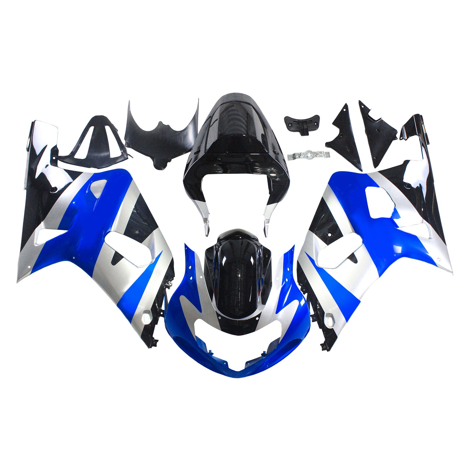 Amotopart Suzuki GSXR750 2001-2003 Kit Carénage Carrosserie Plastique ABS