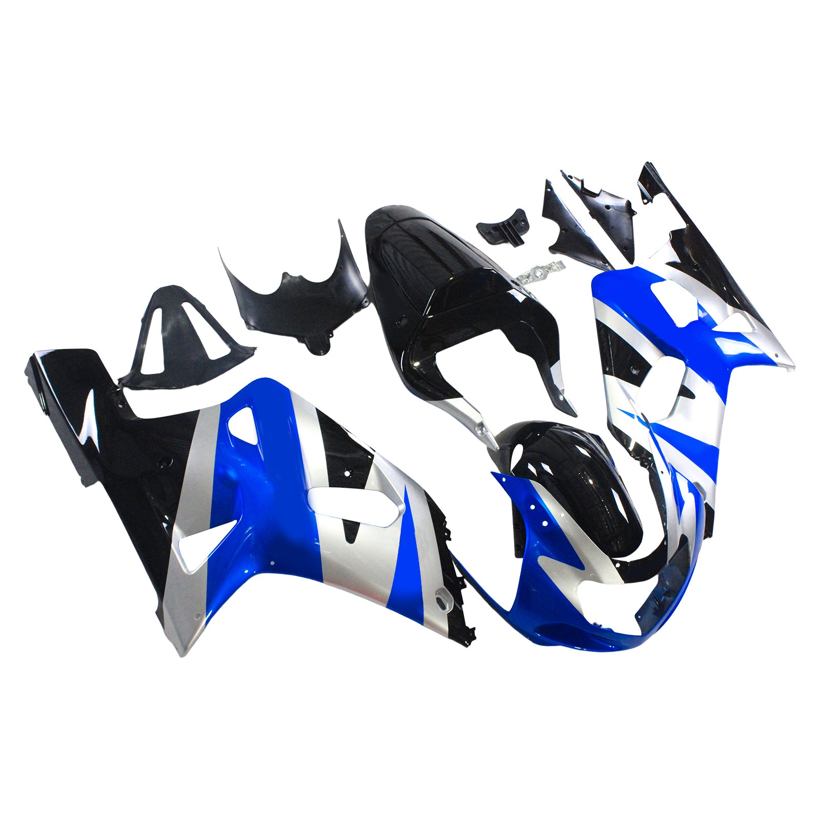 Amotopart Suzuki GSXR750 2001-2003 Kit Carénage Carrosserie Plastique ABS